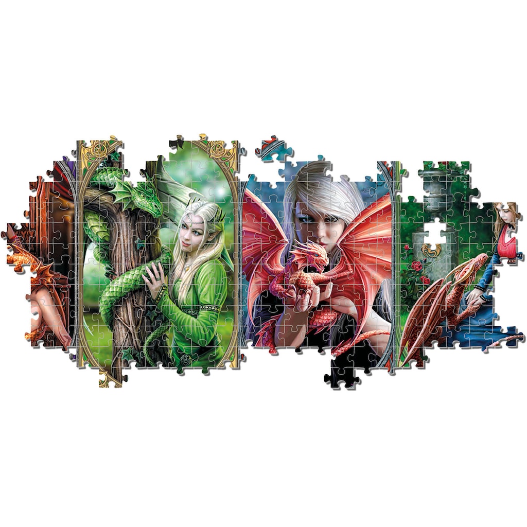 Clementoni® Puzzle »Panorama, Anne Stokes Collection - Drachen-Freundschaft«, Made in Europe, FSC® - schützt Wald - weltweit