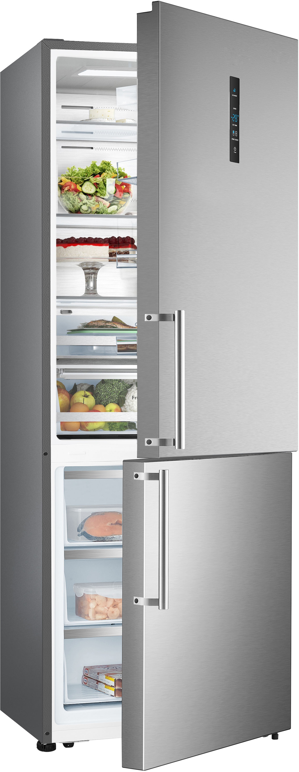 Hanseatic Kühl-/Gefrierkombination »HKGK20070BNFI« 201,3 cm hoch 70,4 cm br günstig online kaufen