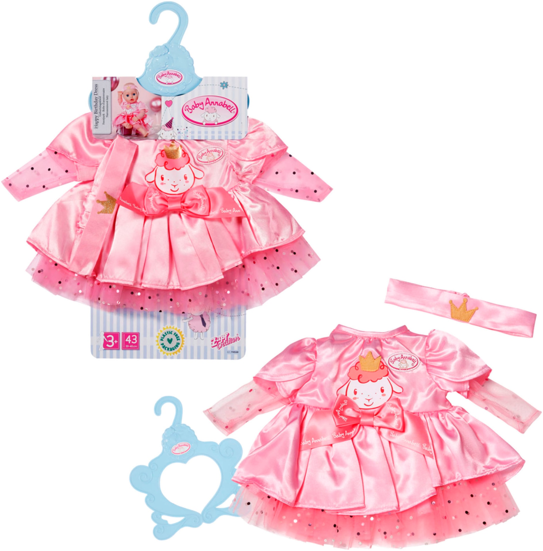 Baby Annabell Puppenkleidung »Geburtstagskleid 43 cm«