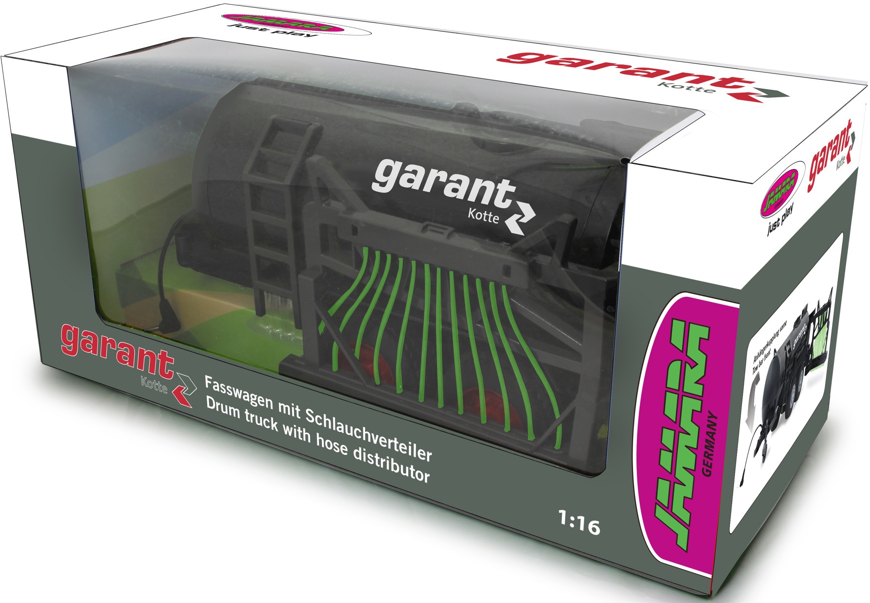 Jamara Spielfahrzeug-Anhänger »Garant Fasswagen mit Schlauchverteiler«, inkl. Spritzfunktion für ferngesteuerten Traktor