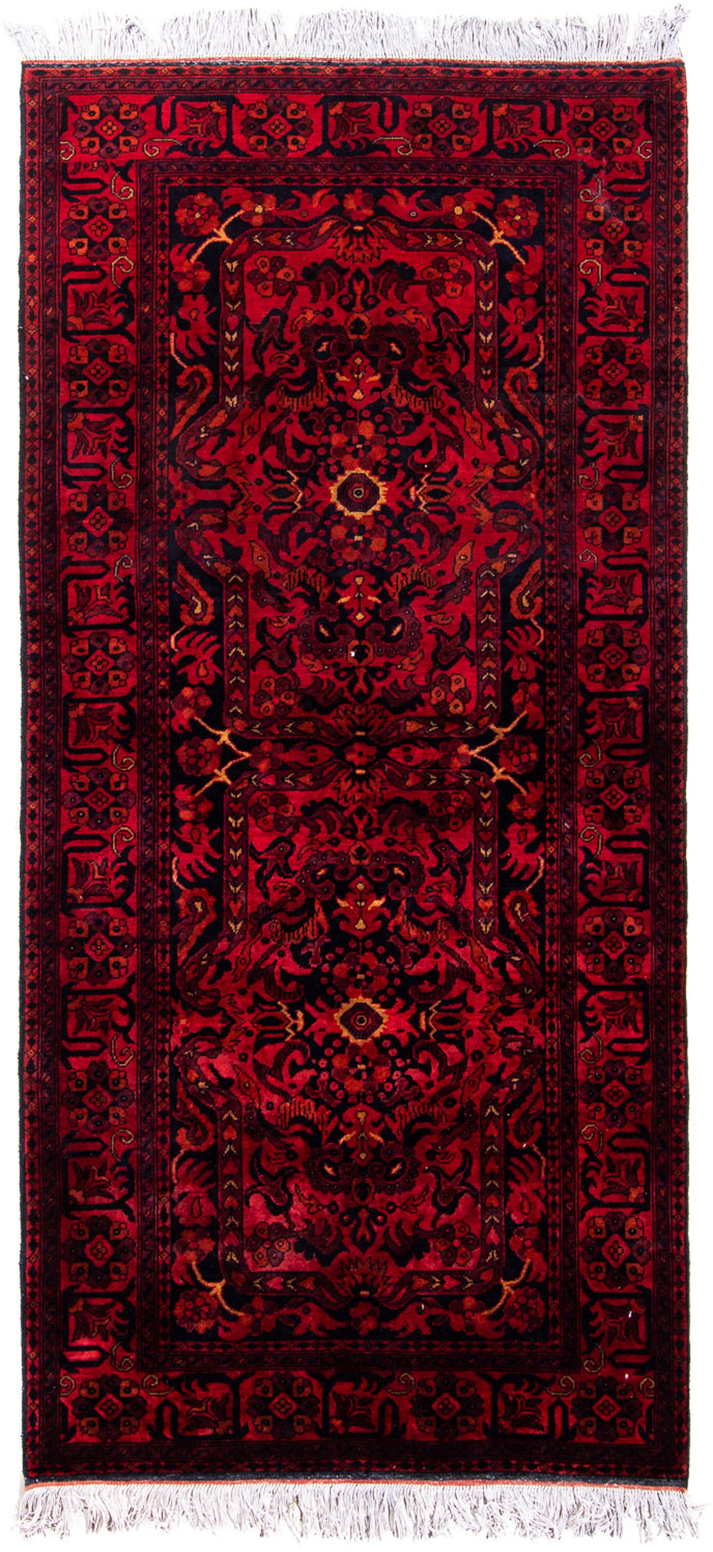 morgenland Orientteppich »Afghan - Kunduz - 203 x 102 cm - dunkelrot«, rech günstig online kaufen