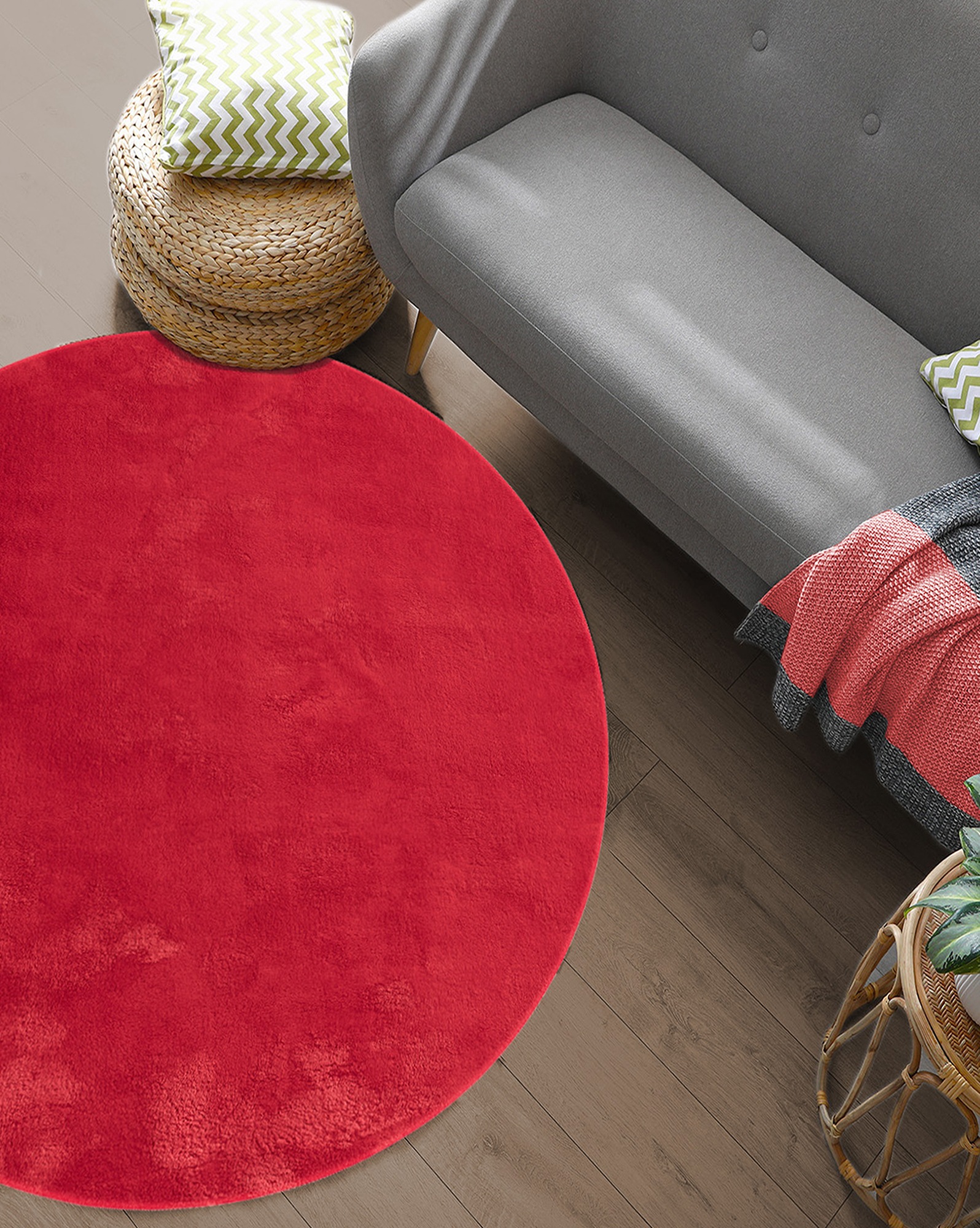 the carpet Teppich »Relax round«, rund, 16 mm Höhe, waschbarer Wohnzimmer Teppich modern rutschfest
