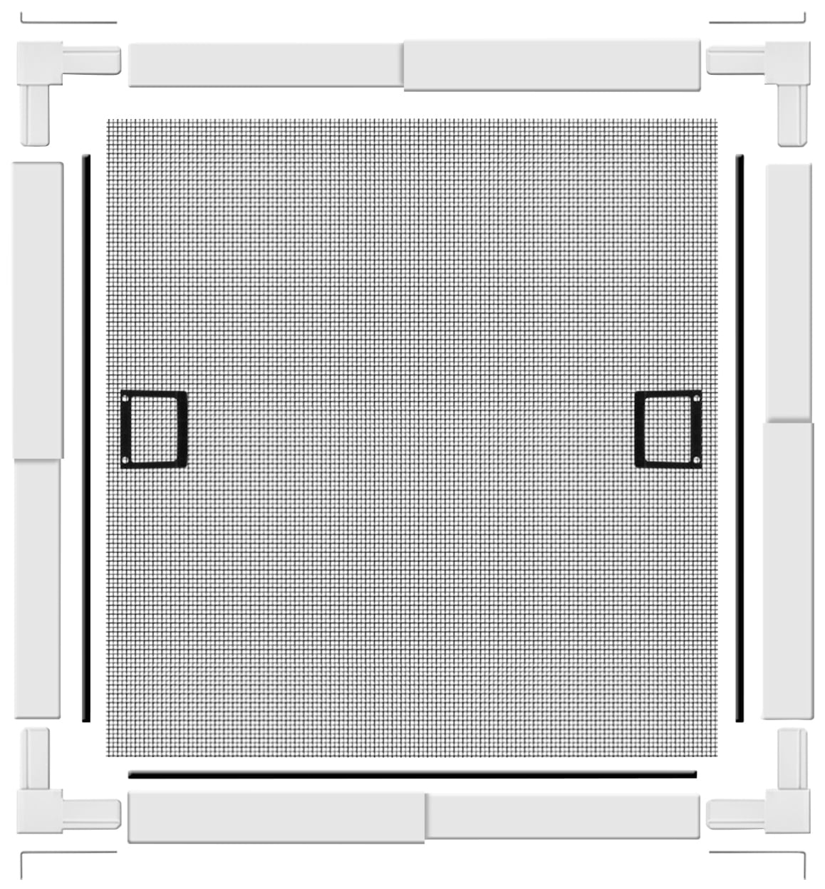 SCHELLENBERG Insektenschutz-Fensterrahmen »Telescope, ausziehbarer Insektenschutz-Rahmen«, für Fenster bis max. 100 x 120 cm und 140 x 150 cm, anthrazit und weiß