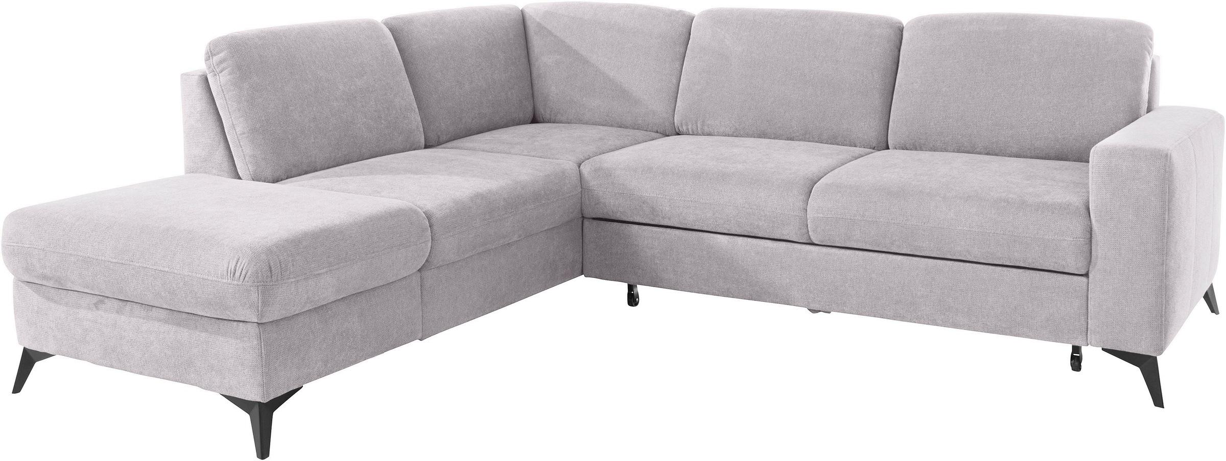 Places of Style Ecksofa »Lolland L-Form«, Wahlweise mit Bettfunktion und Stauraum, auch mit abwischbarem Bezug