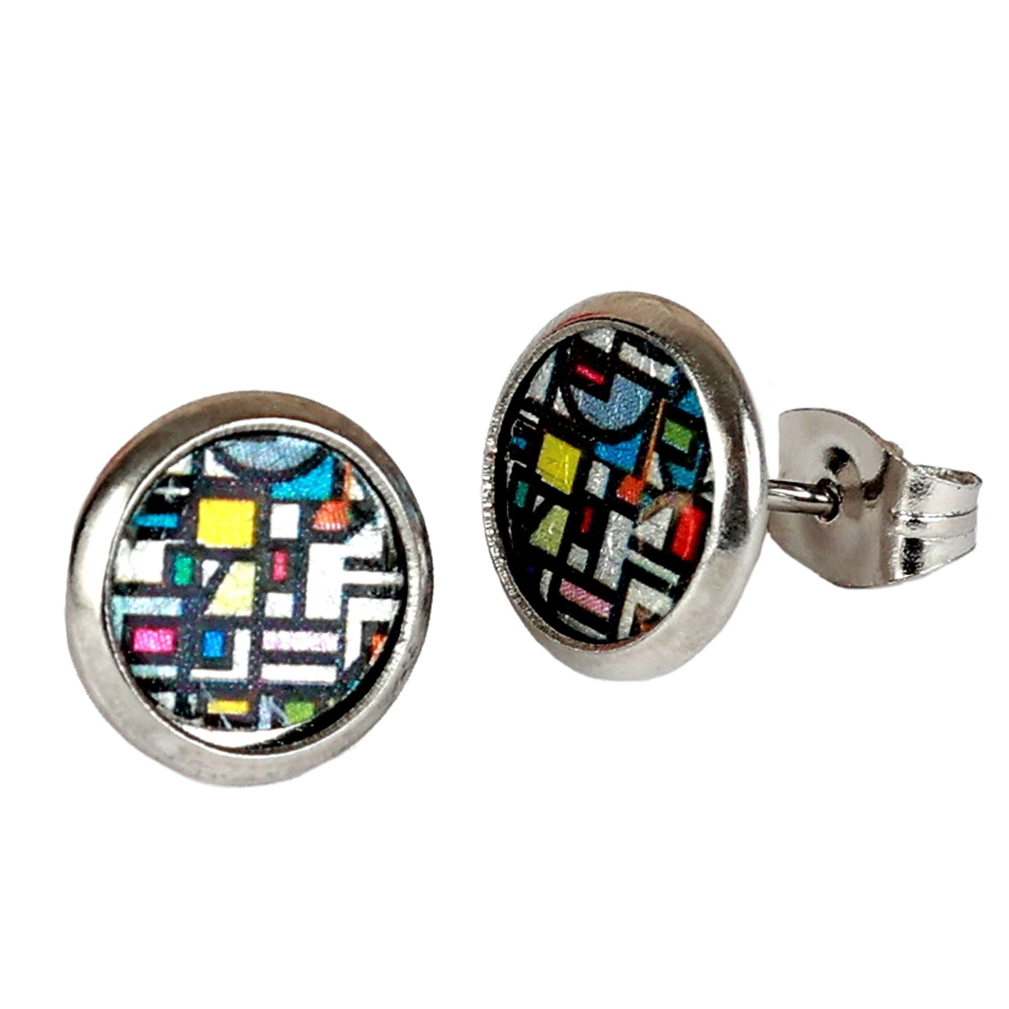 DEMARIE Paar Ohrstecker »Edelstahl mit Silber-/Goldeinlage« mehrfarbig