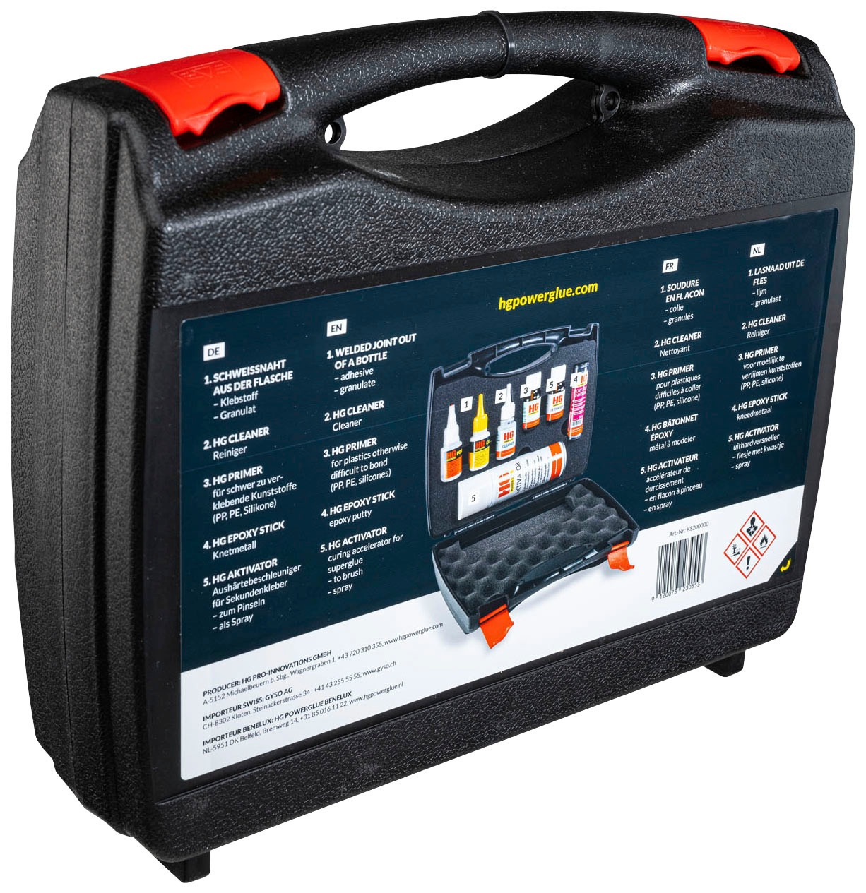 HG Klebstoff »PowerGlue«, XXL-Profikoffer, die Schweissnaht aus der Flasche