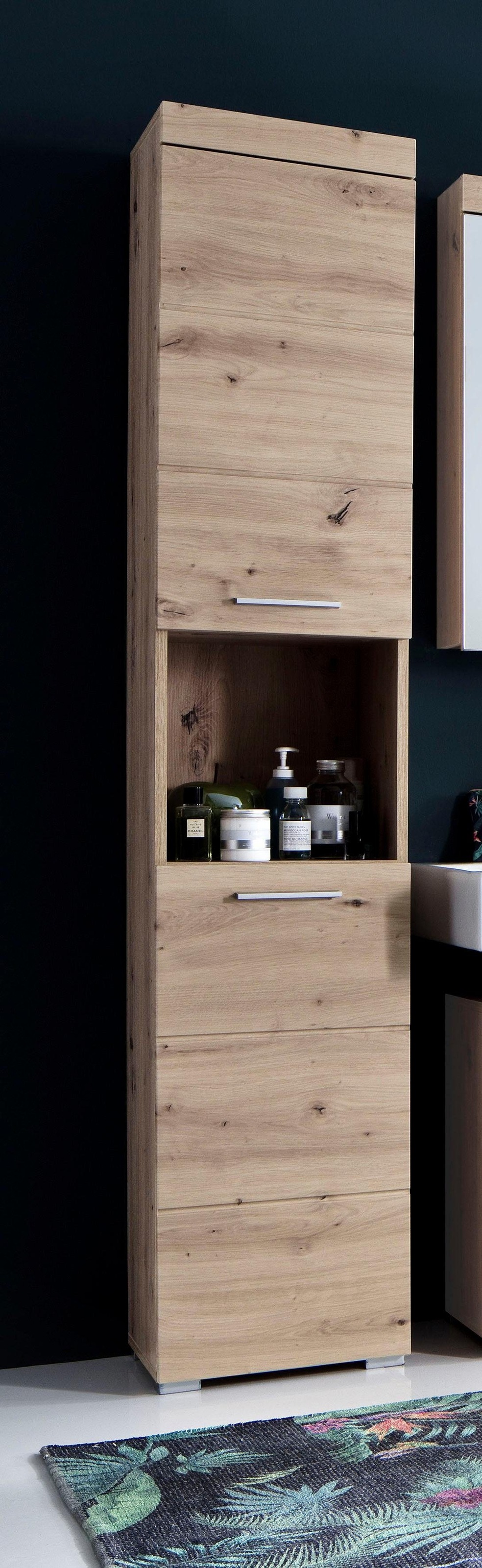INOSIGN Hochschrank »Avena«, Badezimmerhochschrank mit offenem Fach, 2 Türen und 2 Einlegeböden