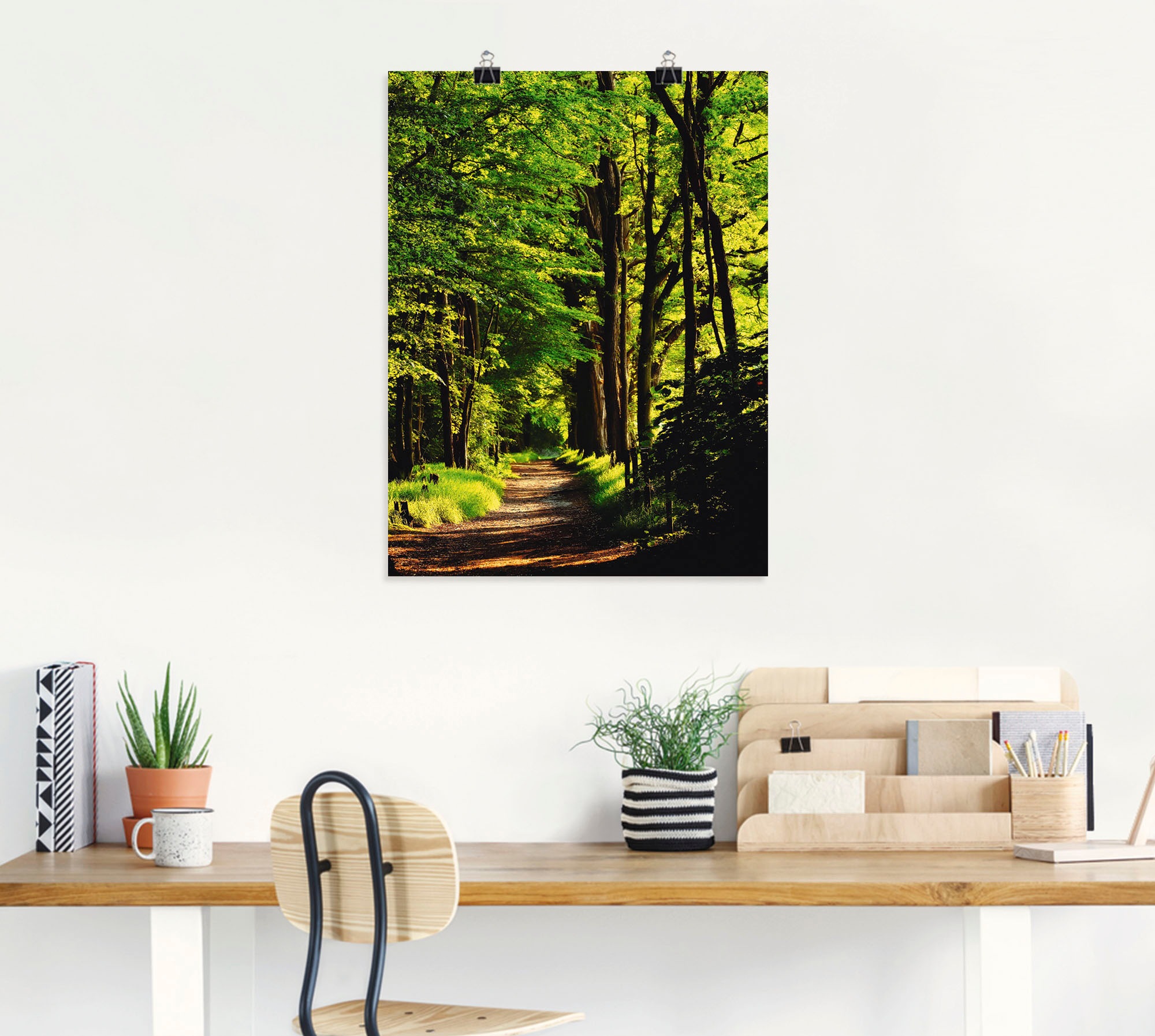 Artland Wandbild »Weg im Wald«, Wald, (1 St.), als Alubild, Outdoorbild, Le günstig online kaufen