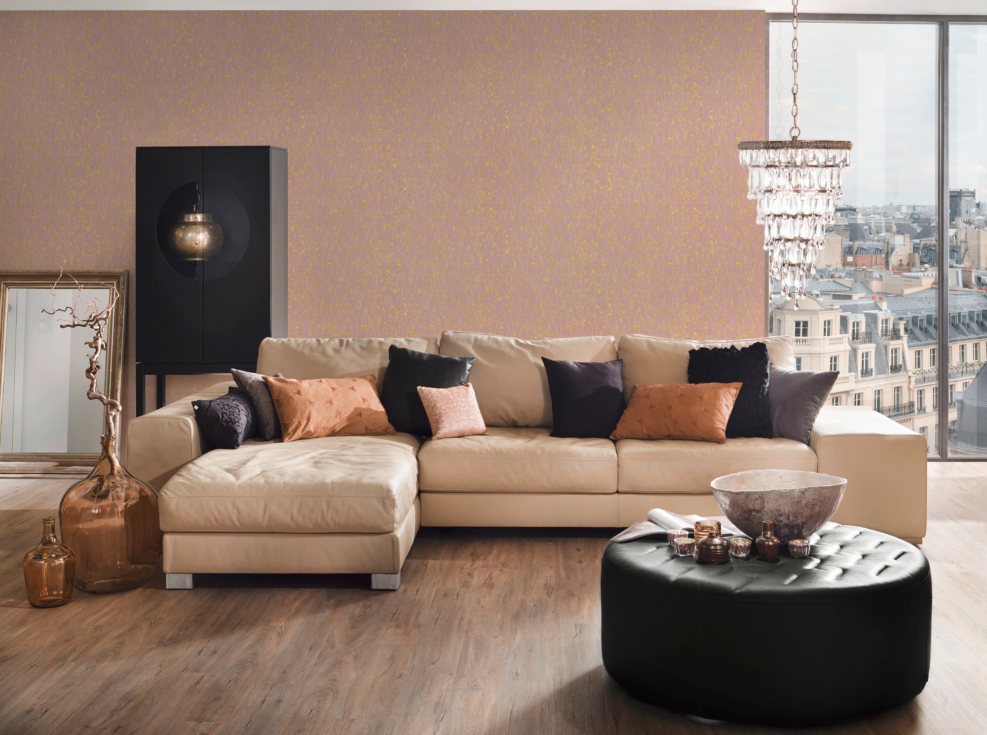 Architects Paper Textiltapete »Metallic Silk«, Barock-matt-glänzend, Ornament Tapete Barock Tapeten Wohnzimmer Schlafzimmer Küche Flur Büro
