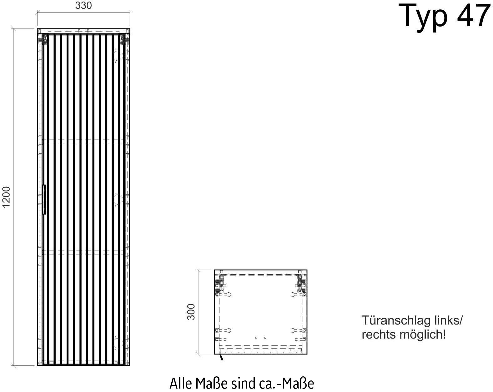 INOSIGN Wohnwand »HUDSON«, (Set, 5 St.), mit moderner Rillenoptik, Griffe aus Metall (Schwarz), Breite 328 cm