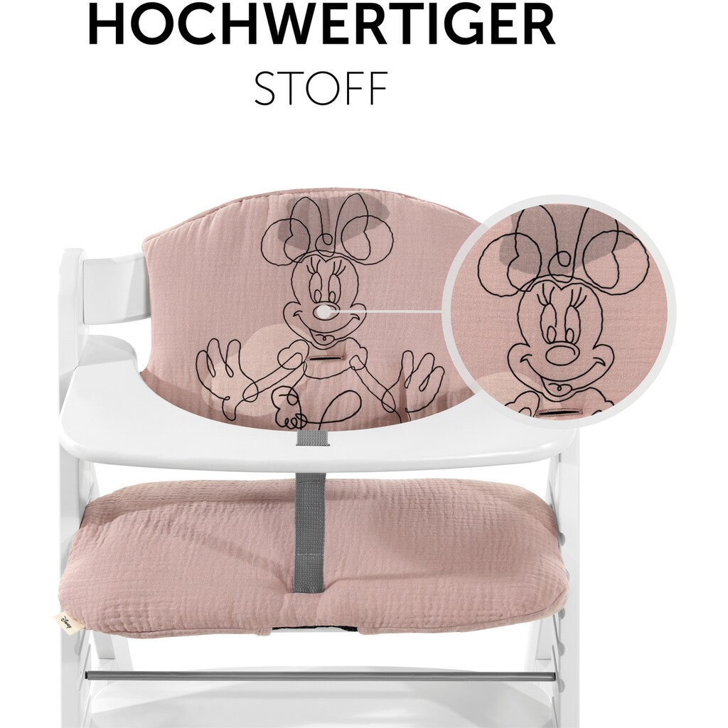 Hauck Kinder-Sitzauflage »Select, Minnie Mouse Rose«, passend für den ALPHA+ Holzhochstuhl und weitere Modelle