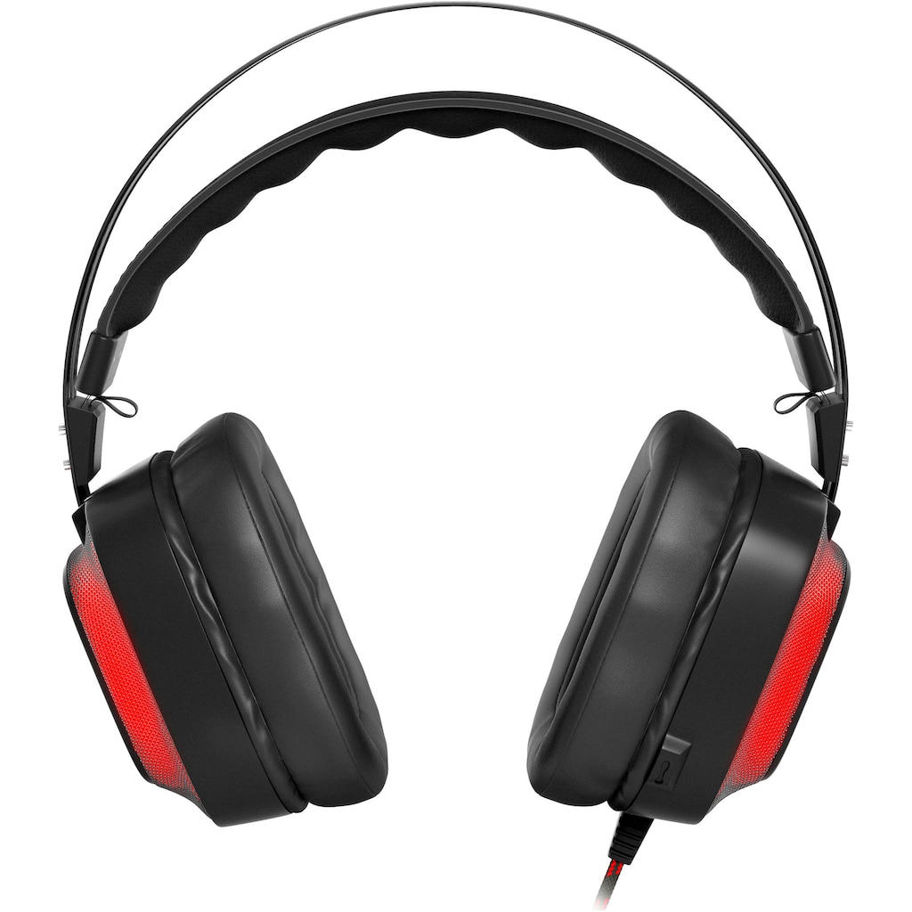 Genesis Gaming-Headset »ARGON 720 (7.1) kabelgeb. schwarz/rot«, Freisprechfunktion-Mikrofon abnehmbar-Rauschunterdrückung