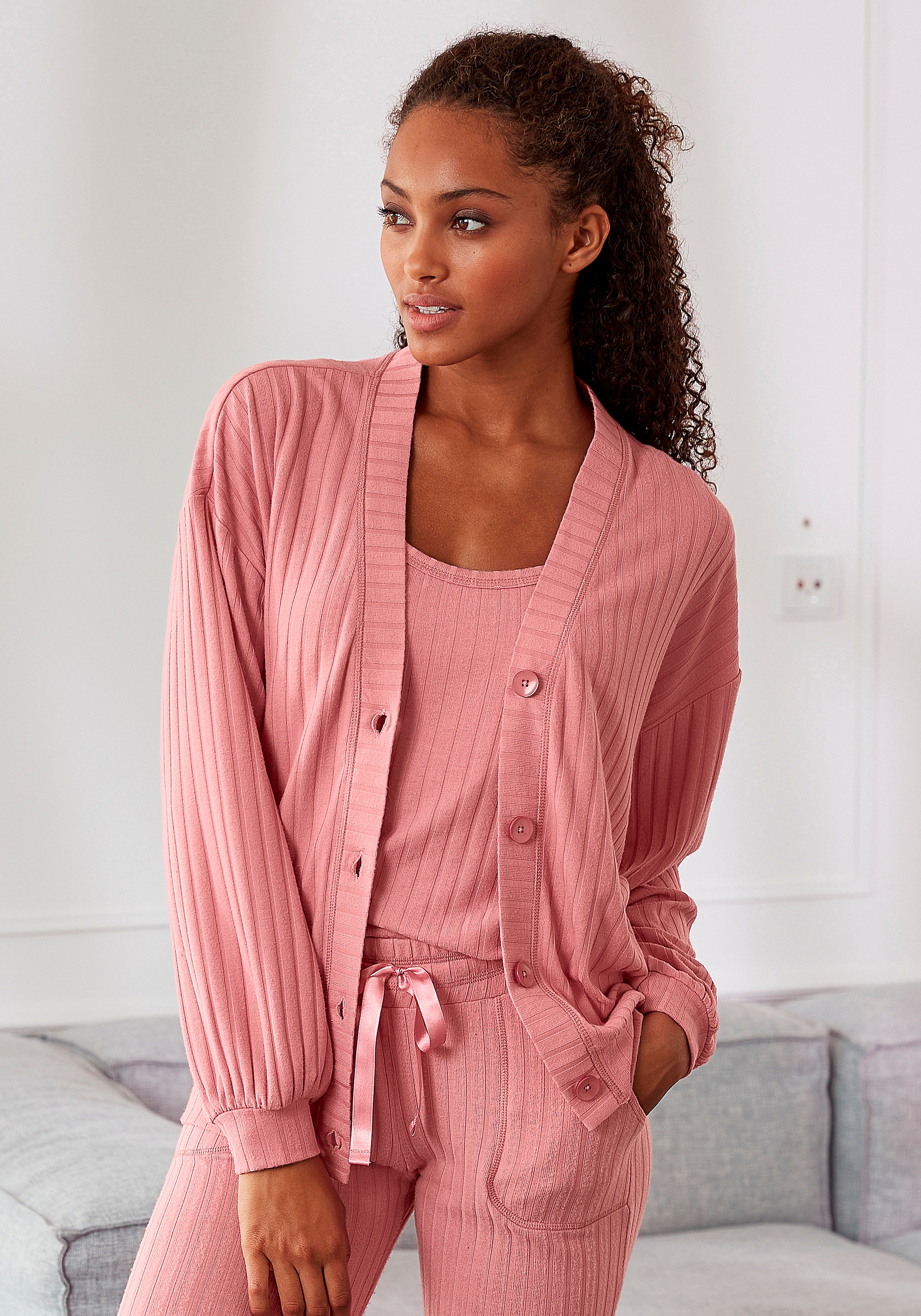 s.Oliver Cardigan, mit breiter Knopfleiste, Loungewear