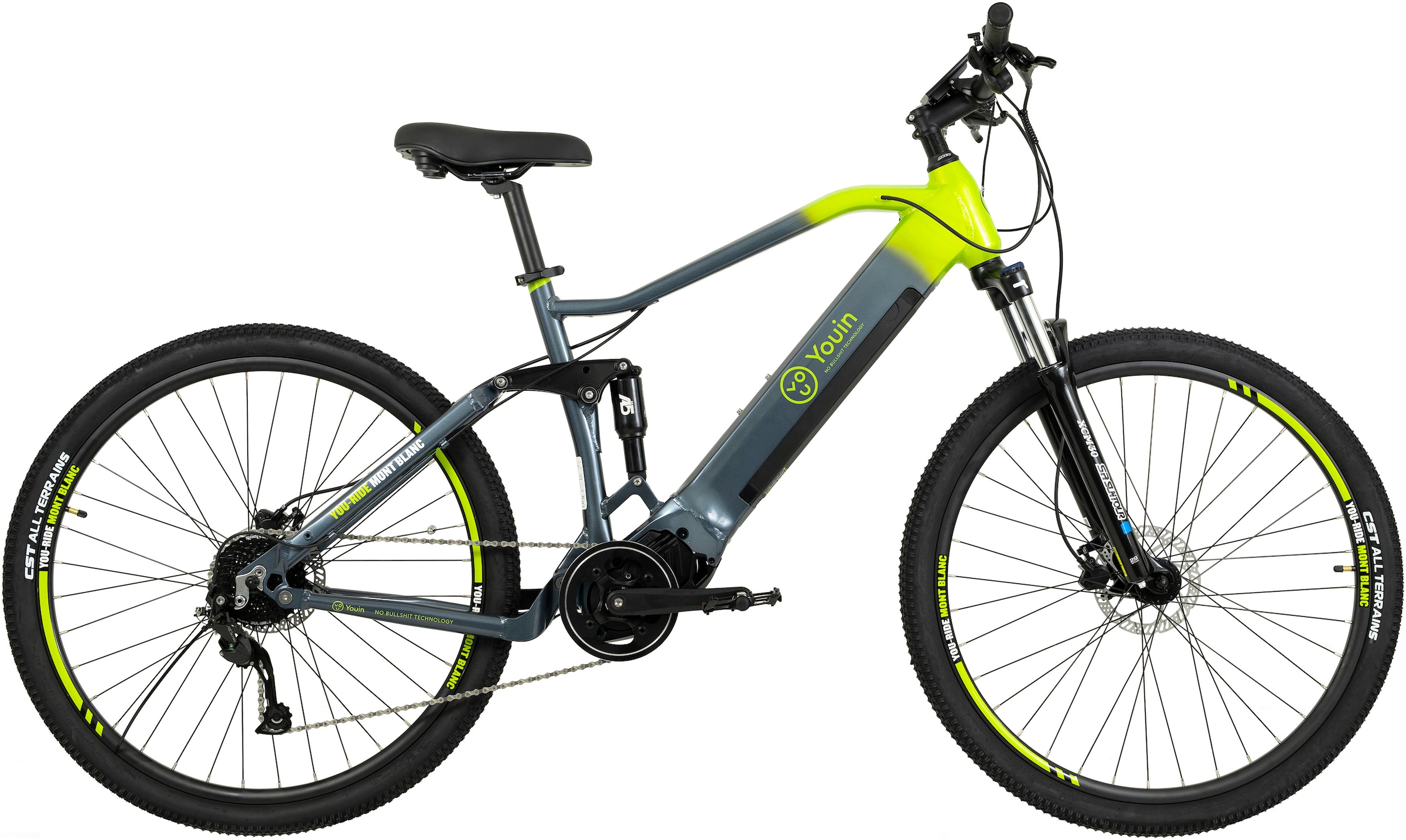 TOTEM E-Bike »MT-L«, 9 Gang, Shimano, Alivio, Mittelmotor 250 W, Pedelec, Elektrofahrrad für Damen u. Herren, MTB