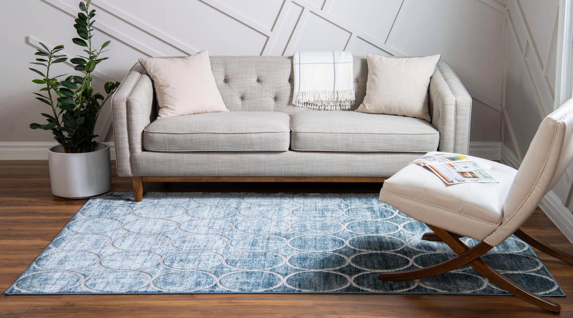Myflair Möbel & Accessoires Teppich »Titan Trellis Lagerräumung«, rechteckig, 13 mm Höhe, Kurzflor, gewebt, modernes Design, Motiv Kreise