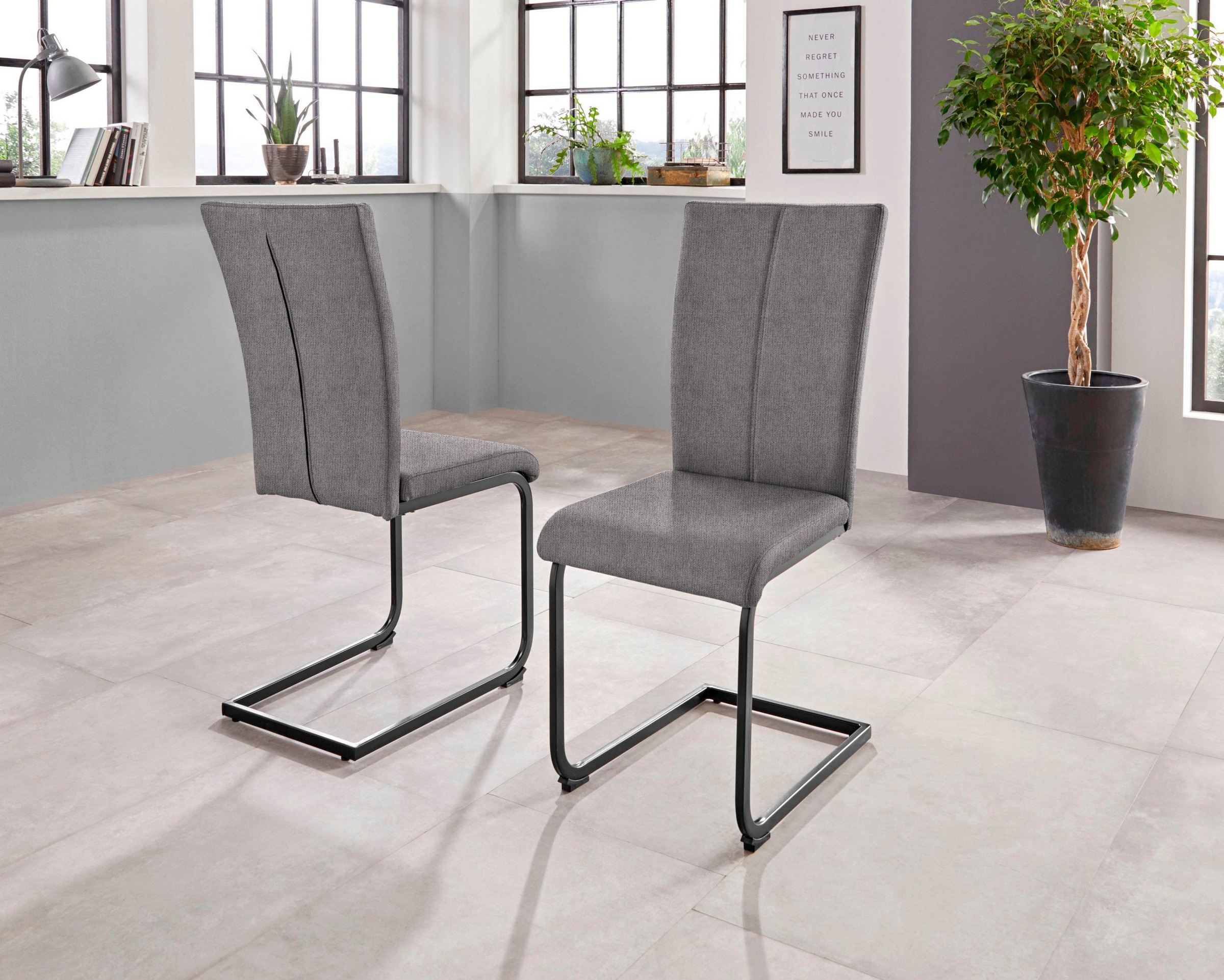 Home affaire Freischwinger »Oliver« () 2 Stk.Stuhl belastbar bis 120 Kg günstig online kaufen