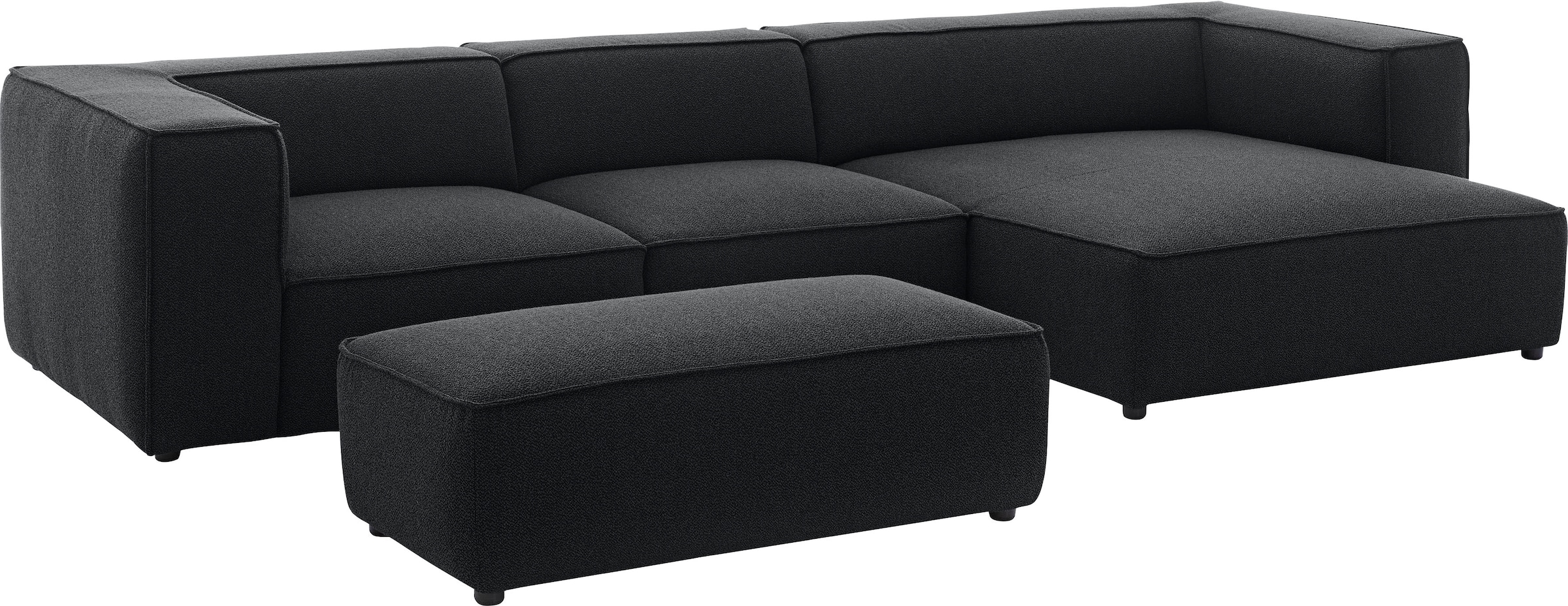 W.SCHILLIG Ecksofa »around-the-block«, mit eleganter Biese, mit Federkern, Breite 341 cm