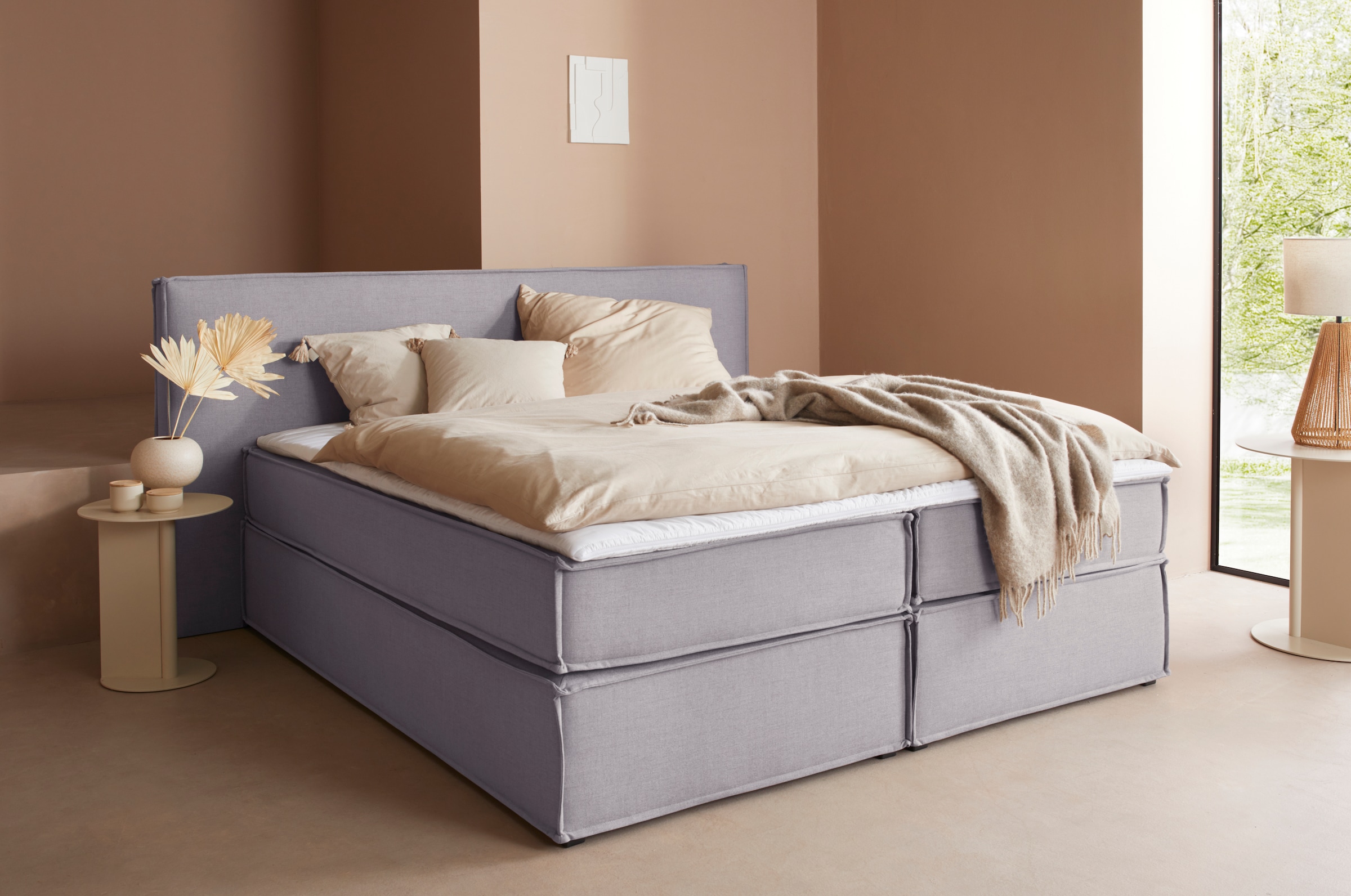 LeGer Home by Lena Gercke Boxspringbett »Yuma« incl. Topper, in 4 Breiten, günstig online kaufen