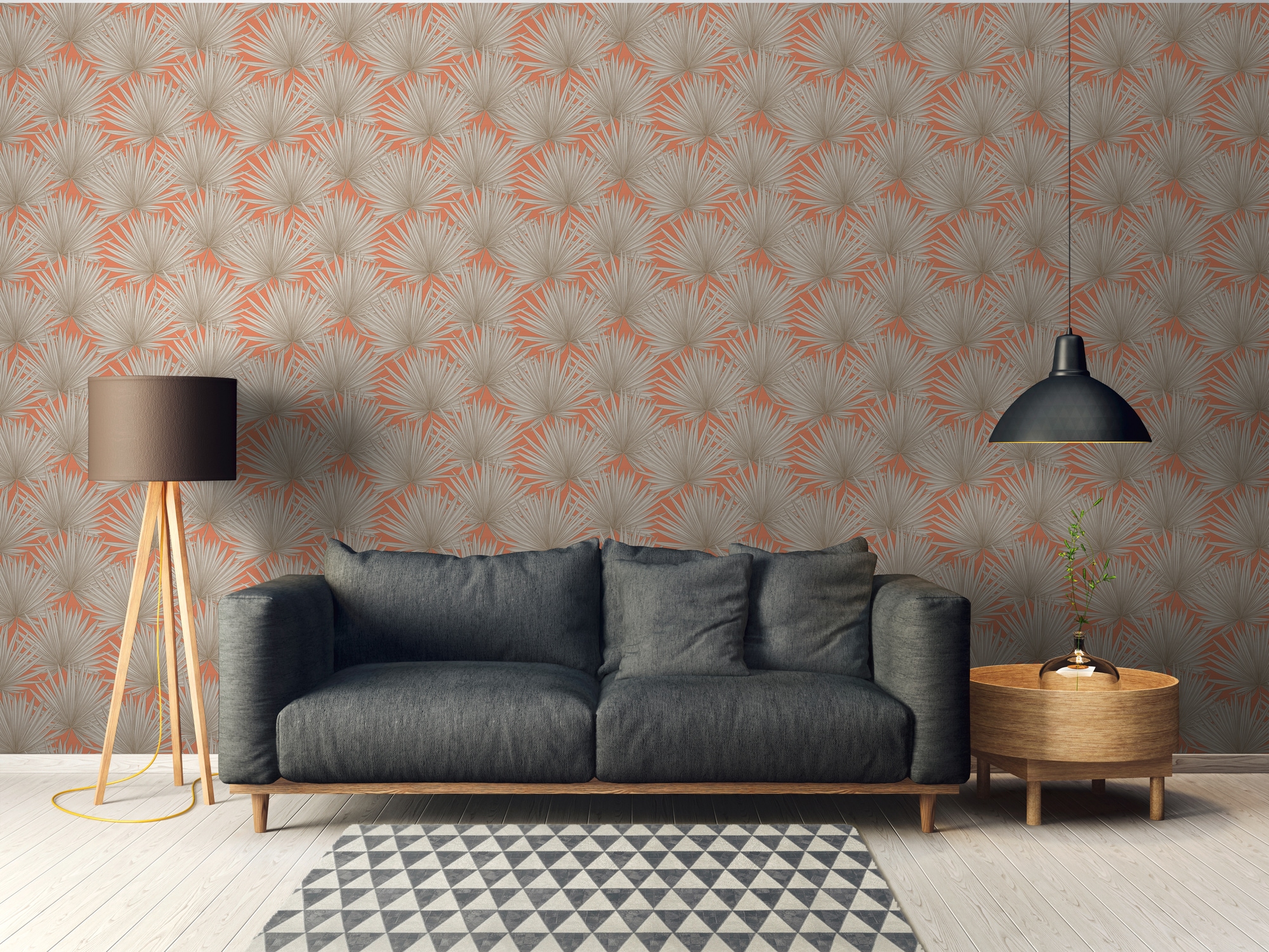 A.S. Création Vliestapete »Antigua Tapete mit Palmenblätter«, matt-gemustert-neutral, Tapete Floral Tapeten Wohnzimmer Schlafzimmer Küche modern Flur Design