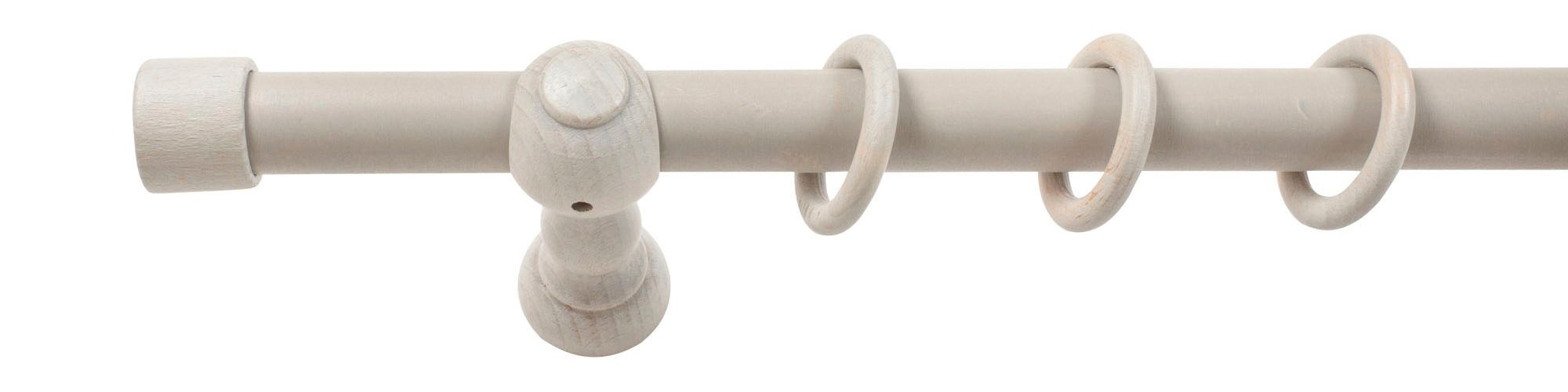 SN DECO GROUP Gardinenstange »Cafiro«, 1 läufig-läufig, Fixmaß, 28 mm, Holz, verschiedene Längen und Farben, Komplettset