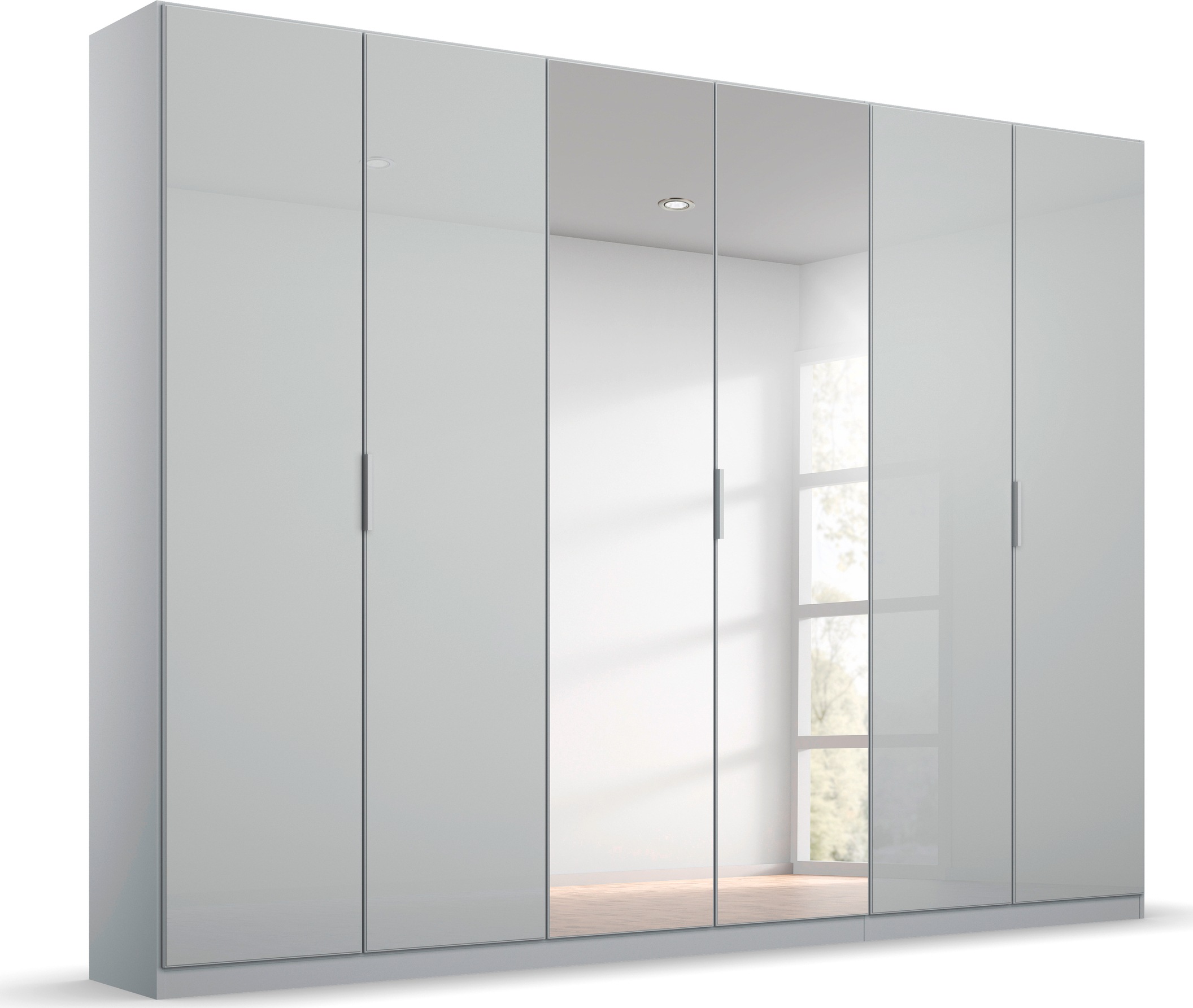 RAUCH Drehtürenschrank »Kleiderschrank Schrank Garderobe KOLUNA mit Glastüren und Spiegel« Breiten 181/226/271/315 cm Höhen 210/229 cm, inkl. 2...