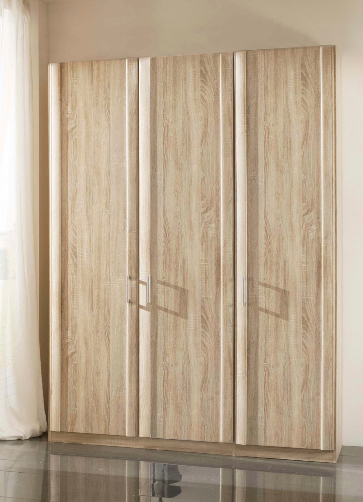 Kleiderschrank WIEMANN "Meran", beige (eiche, sägerau), B:148,4cm H:196cm T:58cm