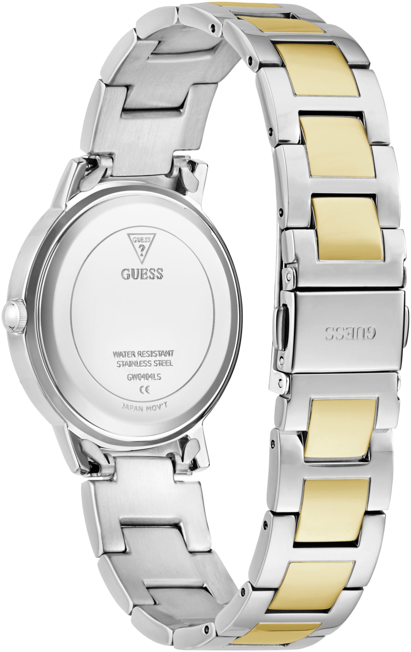 Guess Quarzuhr »DAWN«, Armbanduhr, Damenuhr, Edelstahlarmband, analog