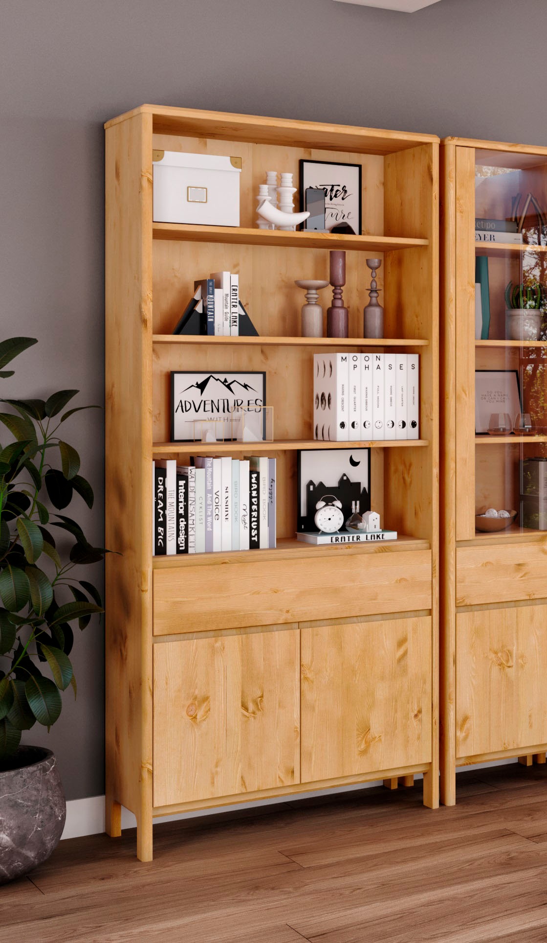 Home affaire Regal »Luven«, Breite 82 cm, Massivholz günstig online kaufen