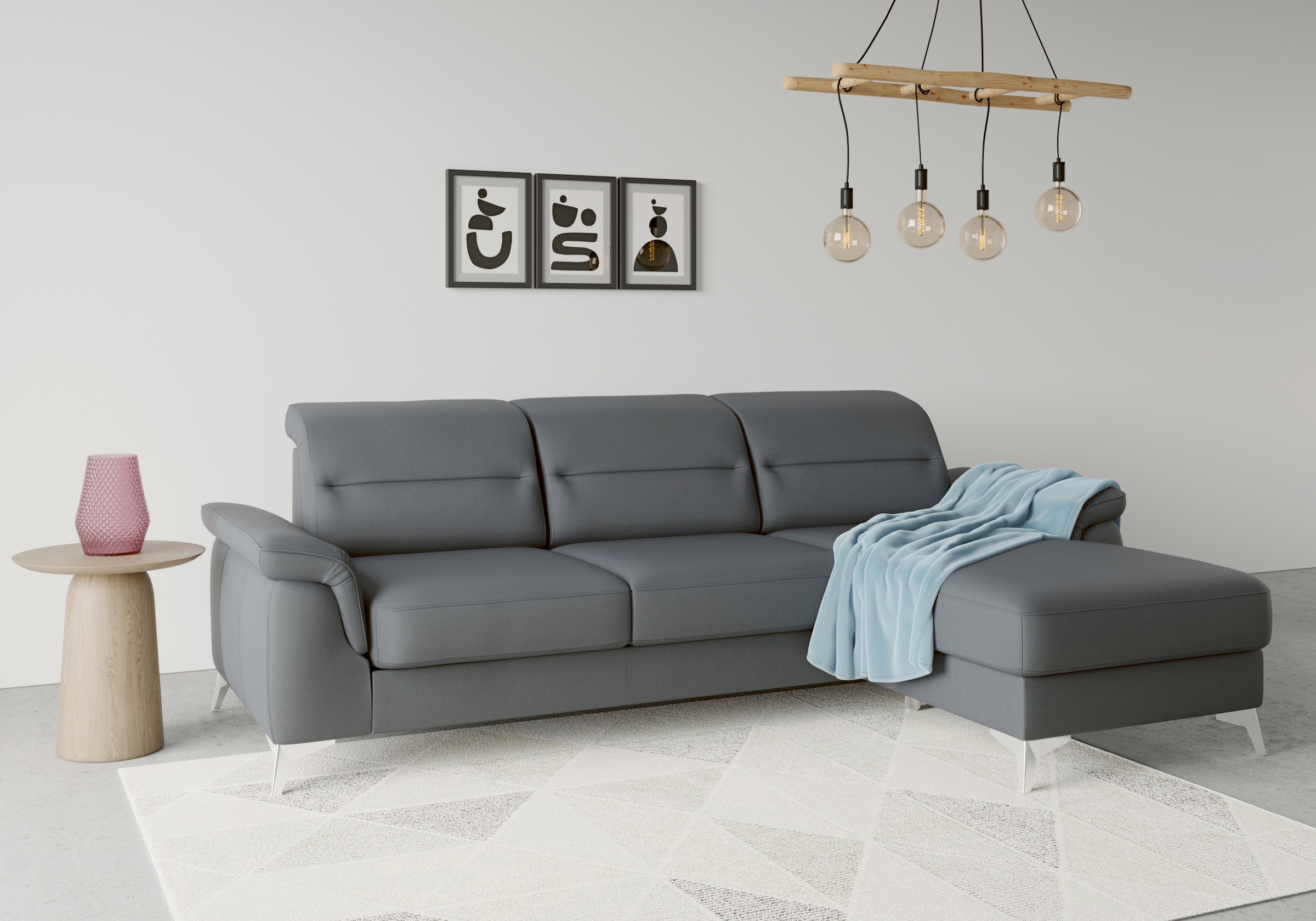 sit&more Ecksofa »Sinatra L-Form« mit Recamiere, optinal mit Kopfteilverste günstig online kaufen
