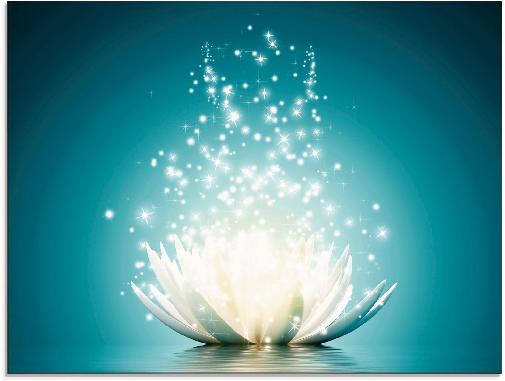 Artland Glasbild »Magie der Lotus-Blume«, Blumen, (1 St.), in verschiedenen Größen