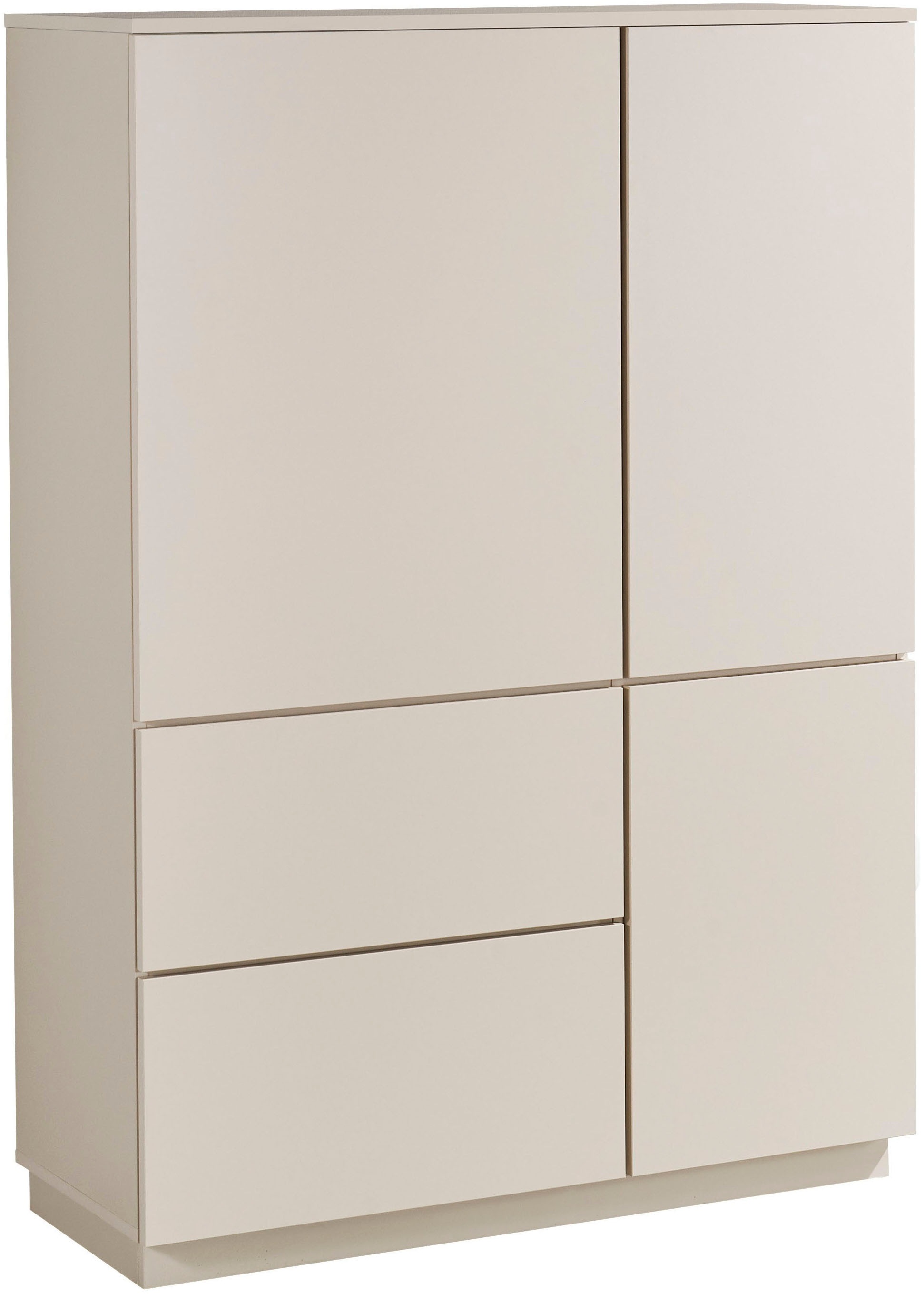 HBZ Highboard »Vince Highboard, B/H/T 103x142x38 cm« 1 Stk. tlg. Breite 103 cm, Push-to Open, Melaminbeschichtung
