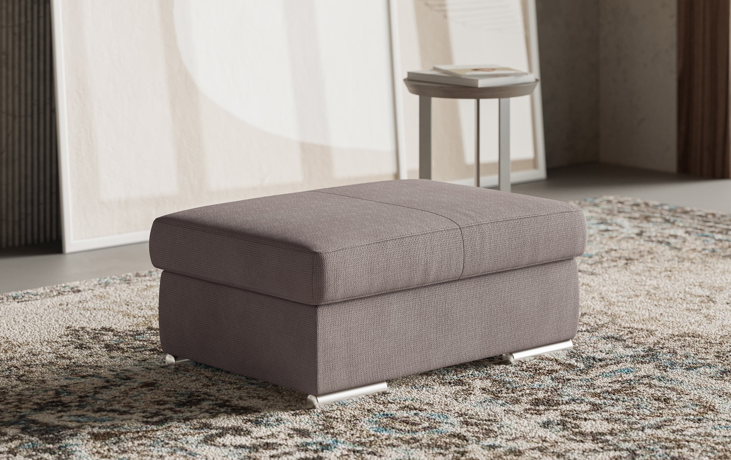 SIT&MORE Polsterhocker »Broadway« taupe
