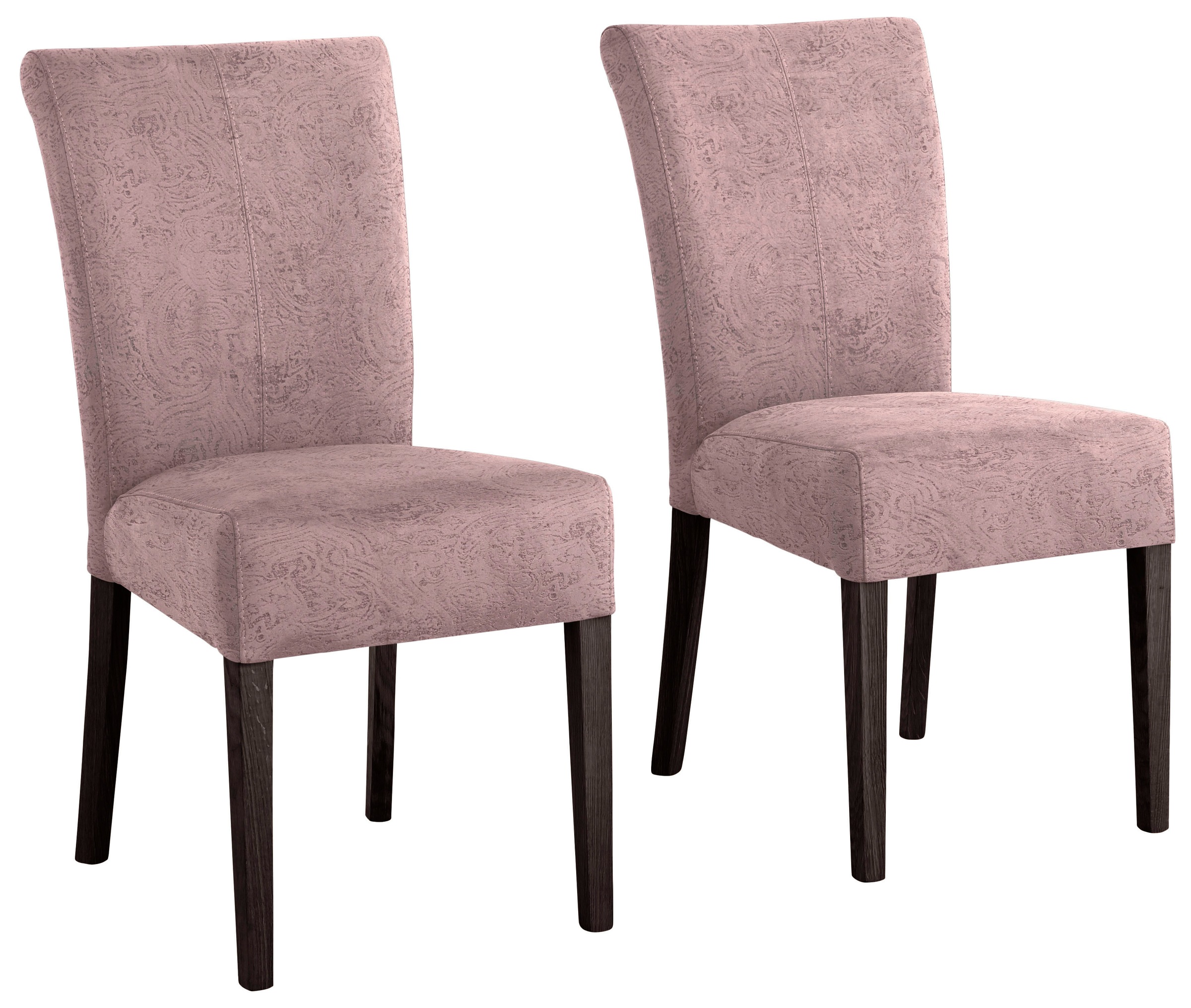 Home affaire Esszimmerstuhl »Queen«, (Set), 4 St., Luxus-Microfaser mit Dru günstig online kaufen