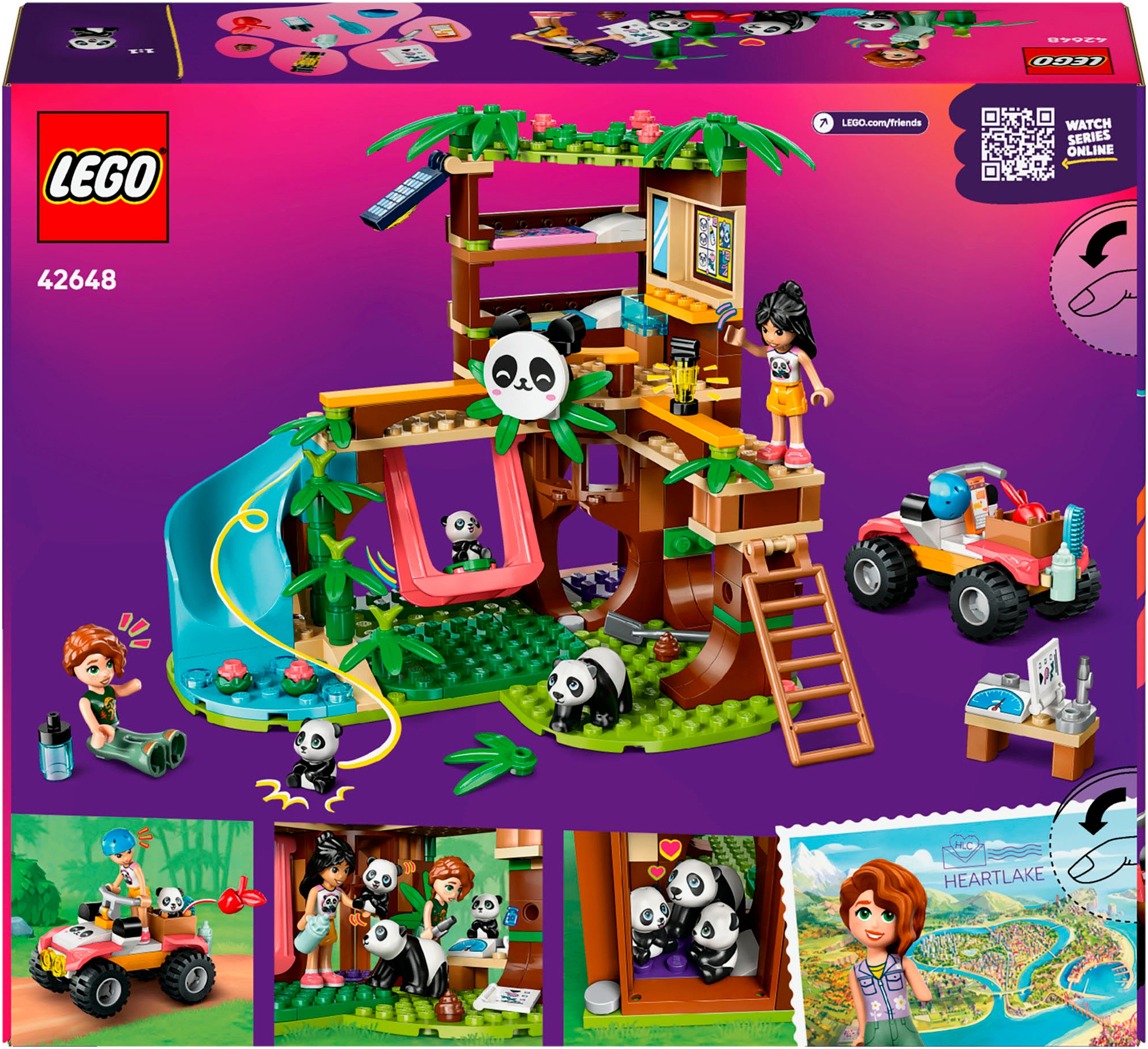 LEGO® Konstruktionsspielsteine »Panda-Pflegestation (42648), LEGO Friends«, (243 St.), Made in Europe