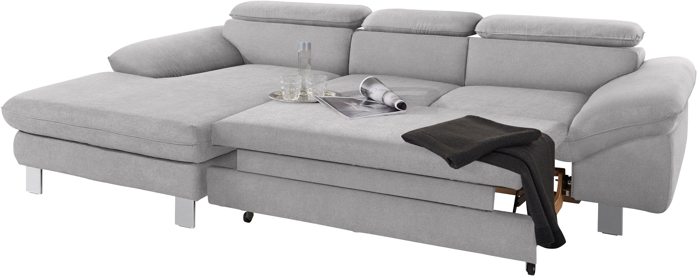 COTTA Ecksofa »Driver L-Form«, mit Kopfteilverstellung, wahlweise mit Bettfunktion