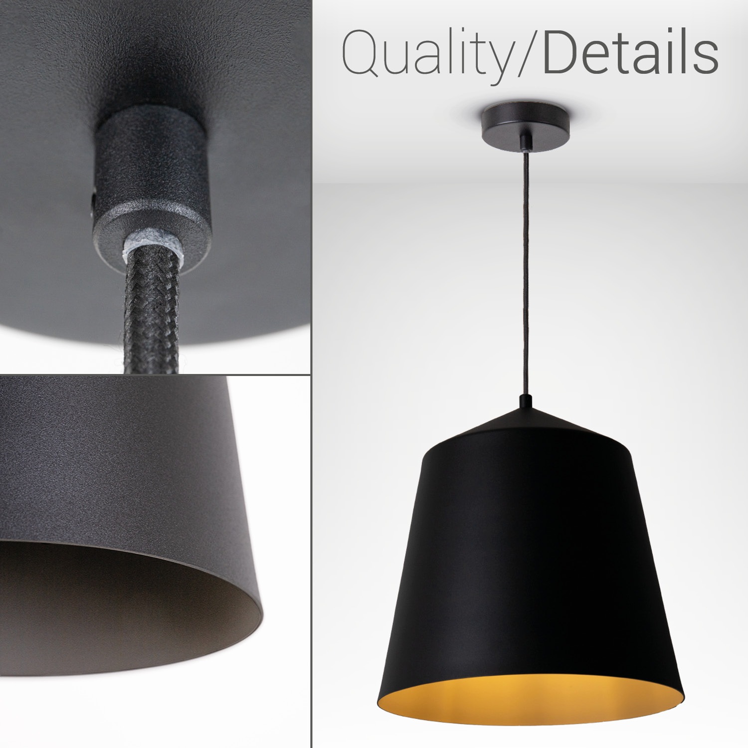Paco Home Deckenleuchte »Jackson«, 1 flammig, Leuchtmittel E27 | ohne Leuchtmittel, Wohnzimmer Esszimmer Pulverbeschichtet Industrial Design E27