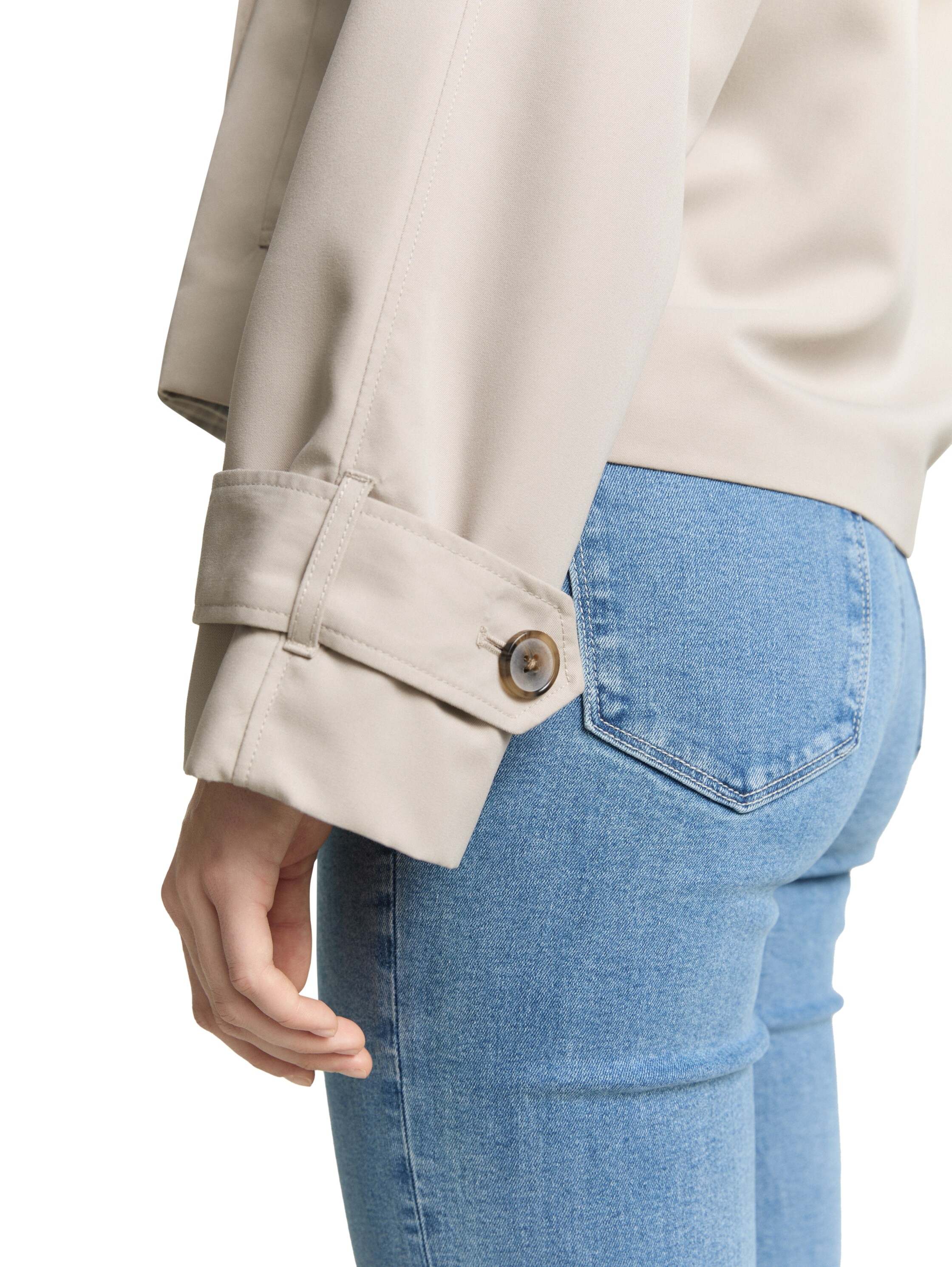 TOM TAILOR Denim Cabanjacke ohne Kapuze mit Reverskragen