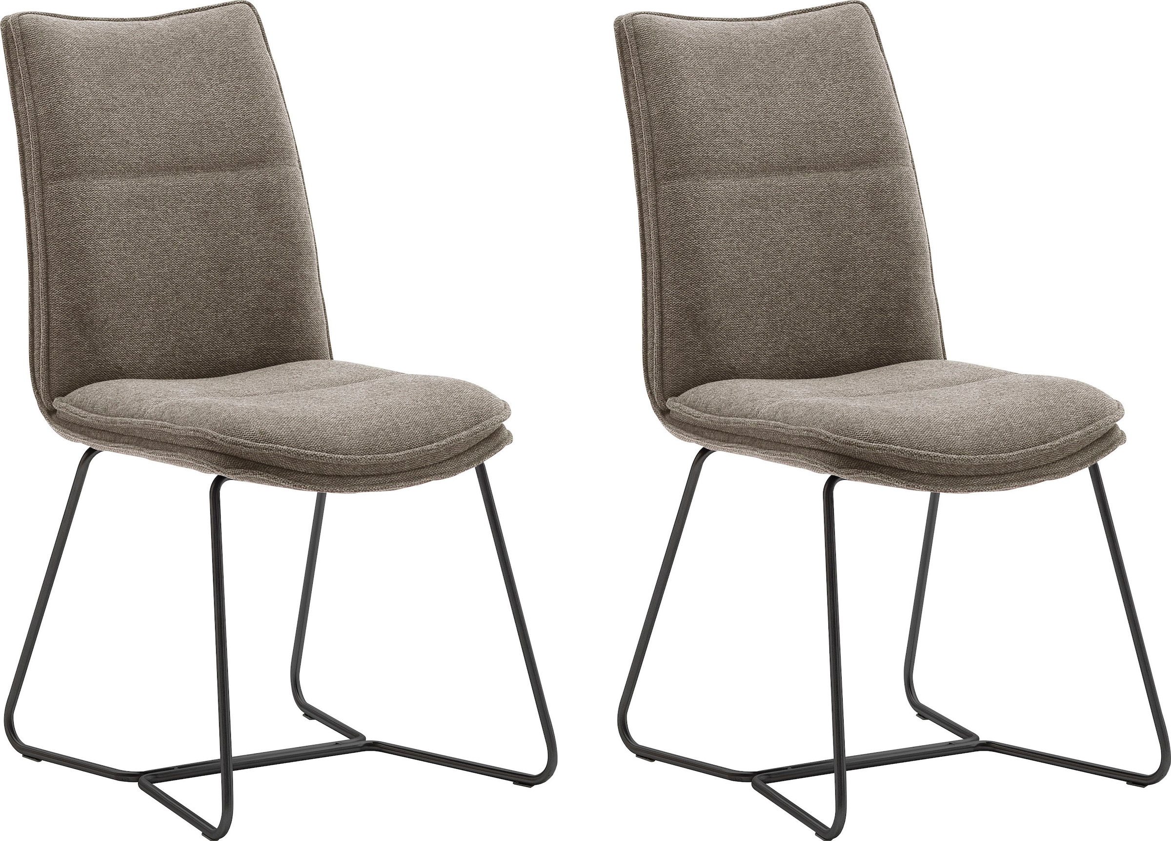 MCA furniture Stuhl »Hampton« (Set) 2 Stk. Chenilleoptik 2er Set, mit Griff günstig online kaufen