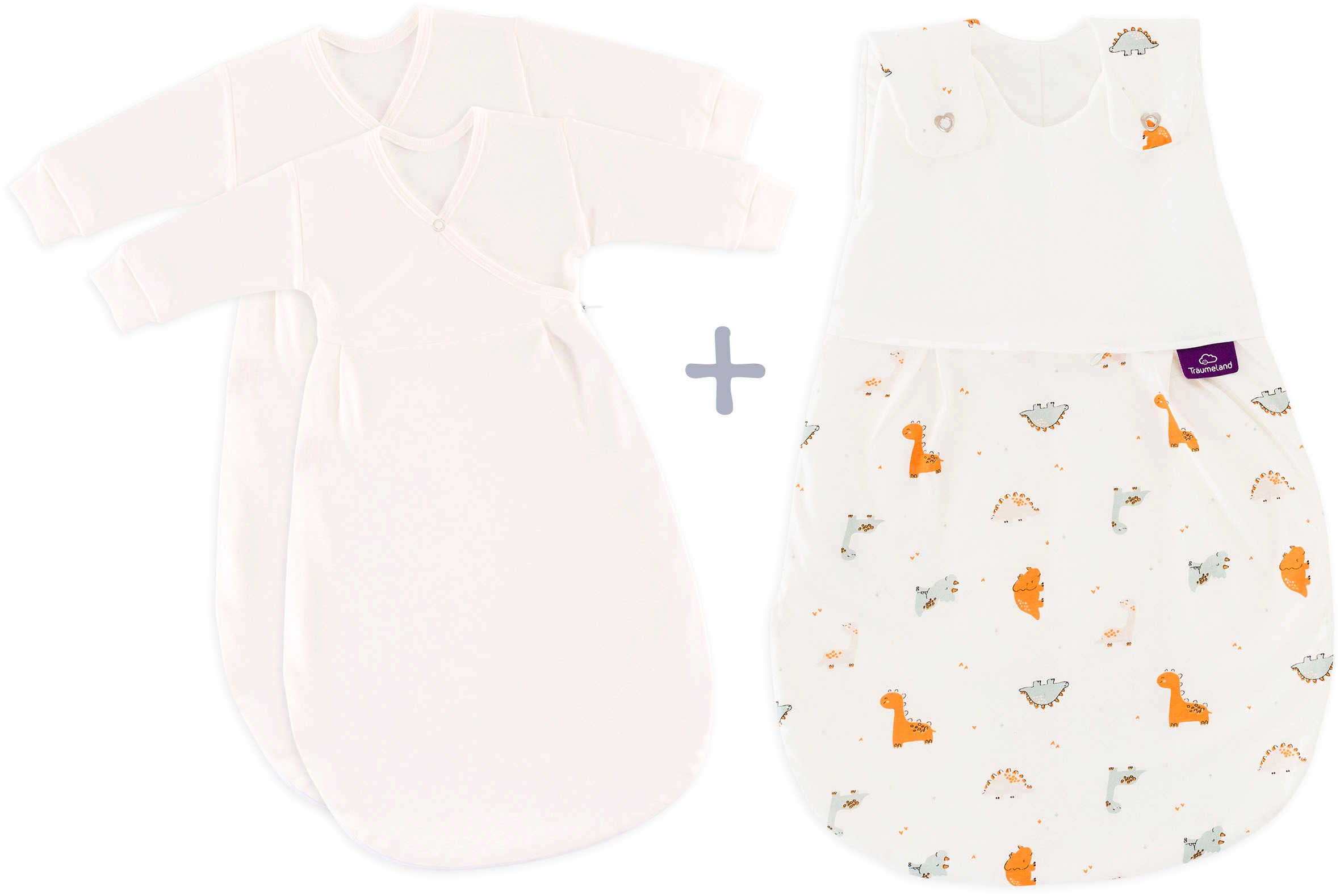 Träumeland Babyschlafsack »3tlg. Set LIEBMICH, Design Dinolino« günstig online kaufen