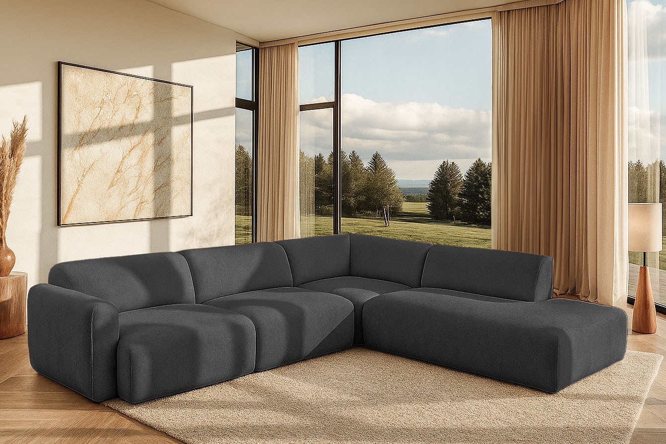 Home affaire Ecksofa »Myrland Wohnlandschaft« Breite 241 cm, Chenille, Easy Clean Stoff, mit Kaltschaum