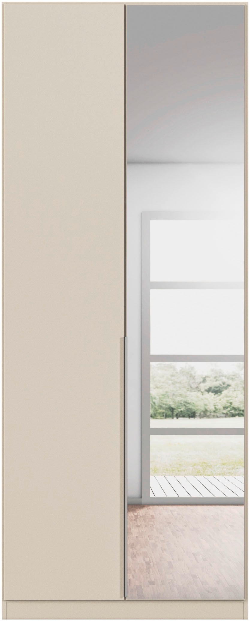 OTTO home Drehtürenschrank »Kleiderschrank Schrank Garderobe AGORDO mit Dekor- oder Hochglanzfront« in zwei Griff-Farben, Breiten 91-360 cm,  durchdachte Innenausstattung, in 7 Breiten und 2 Höhen MADE IN GERMANY