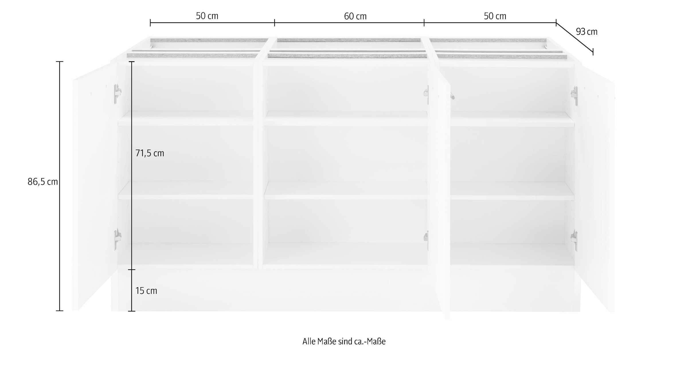 wiho Küchen Kücheninsel »Ela«, ohne E-Geräte, Breite 160 cm, Schubkästen mit Soft-Close-Funktion