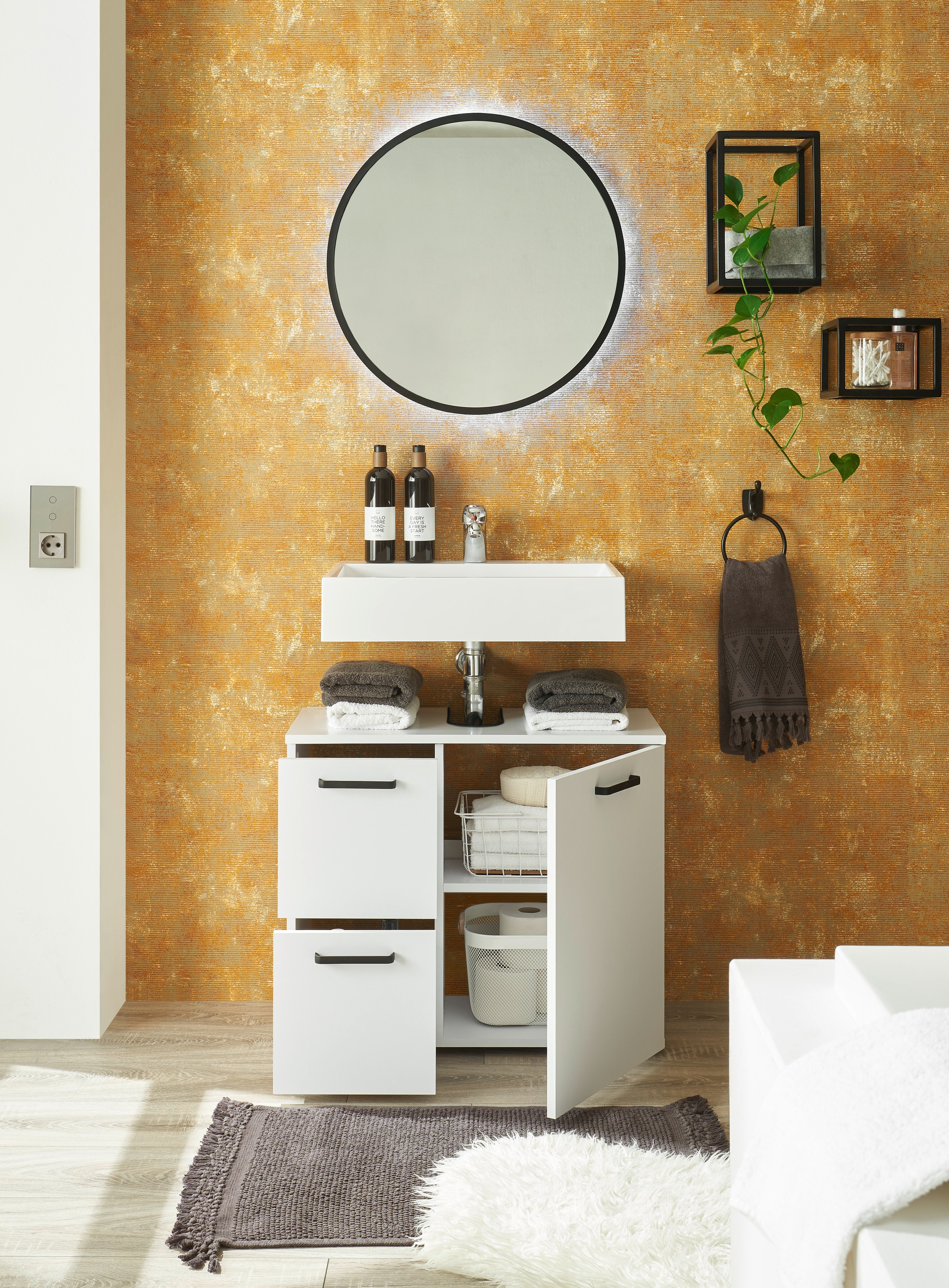 BASIC by Balculina Waschbeckenunterschrank »Vanice, Badezimmerschrank B/H/T 70x60x35cm« 1 Stk. tlg. Breite 70cm, Softclose, FSC-Mix 70%,Made in Europa