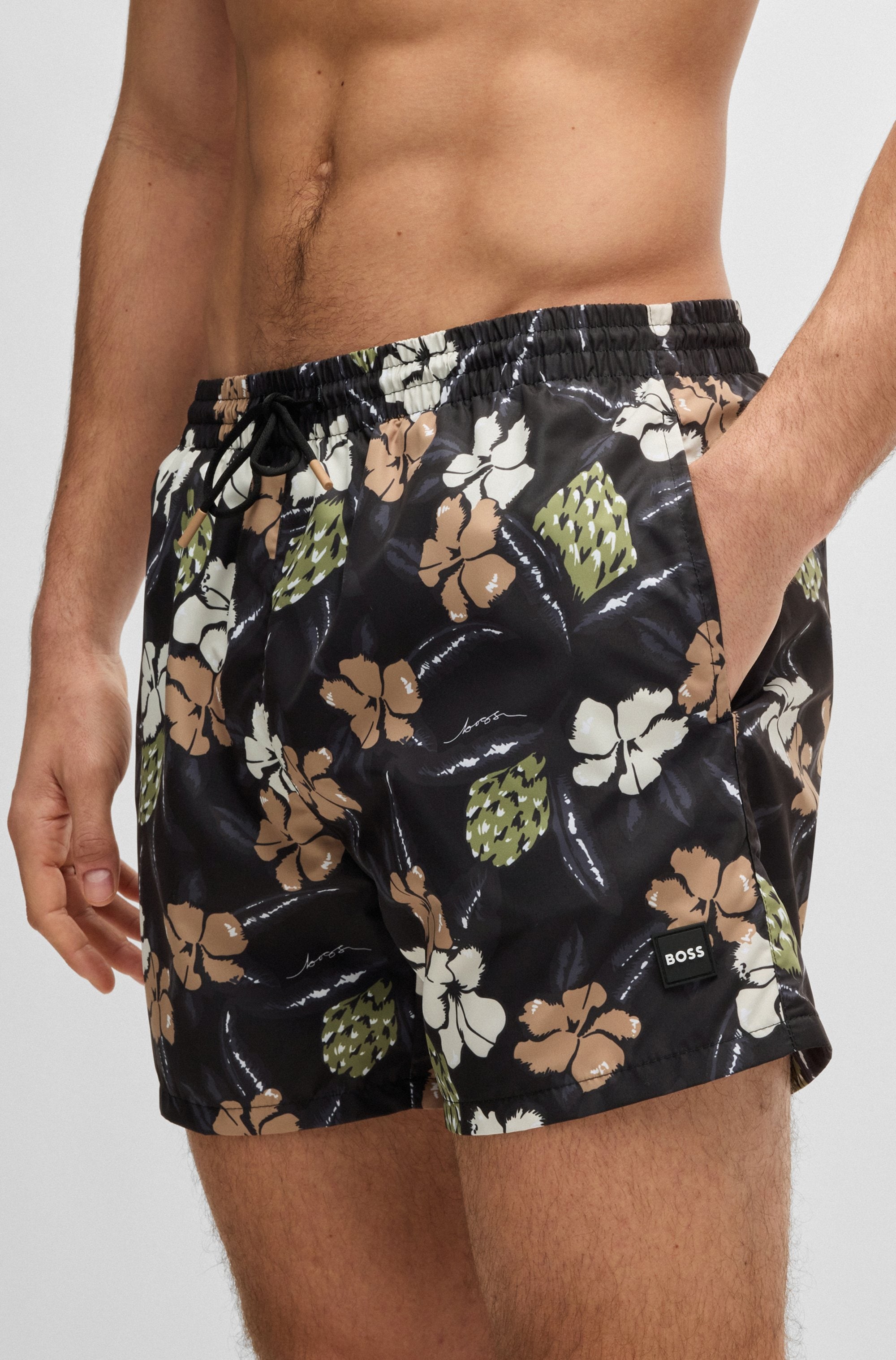 BOSS Badeshorts »Piranha«, mit buntem Alloverdruck