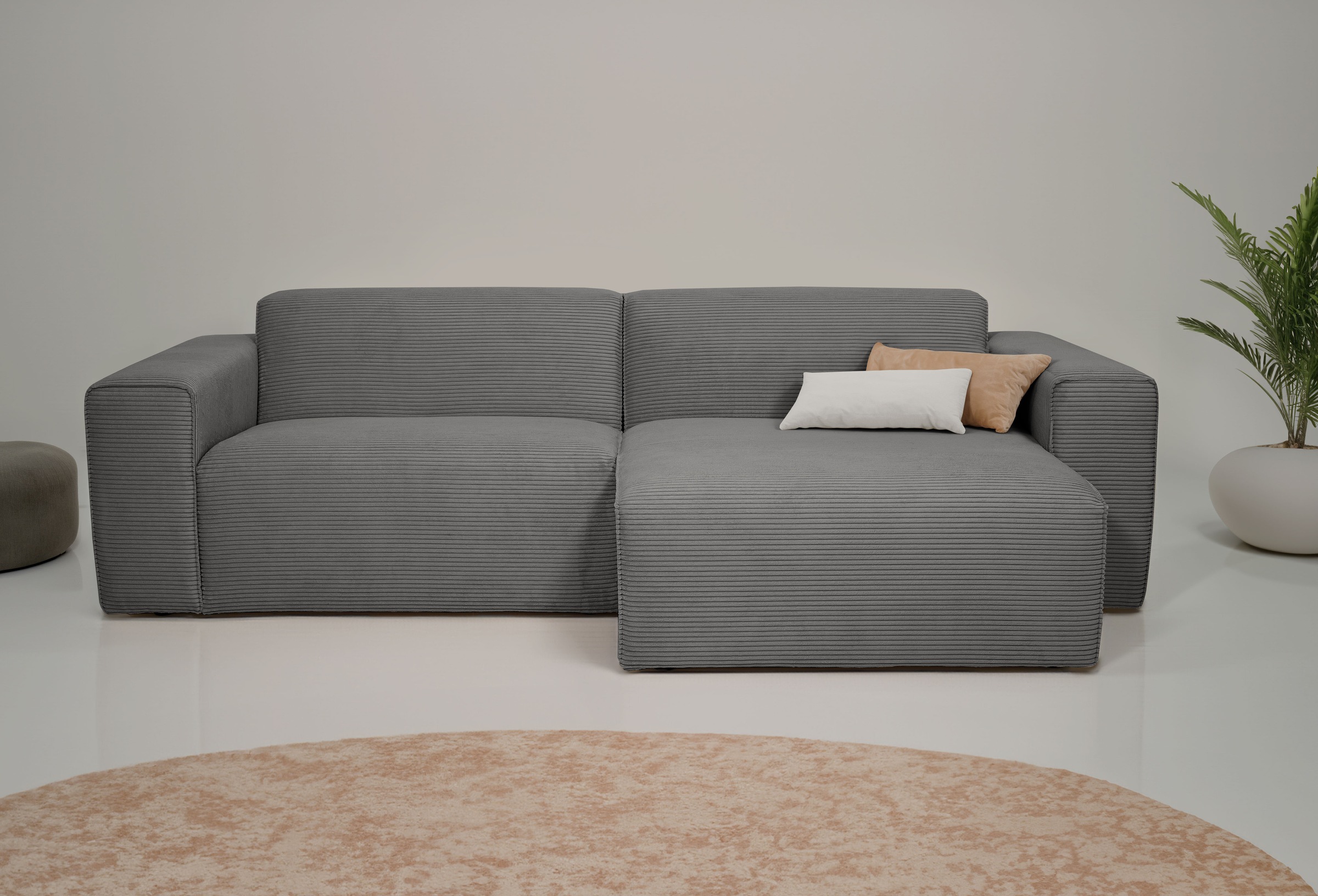 OTTO home Ecksofa »Koa, 228 cm, L-Form, Modulsofa in Cord, Chenille, Strukt günstig online kaufen