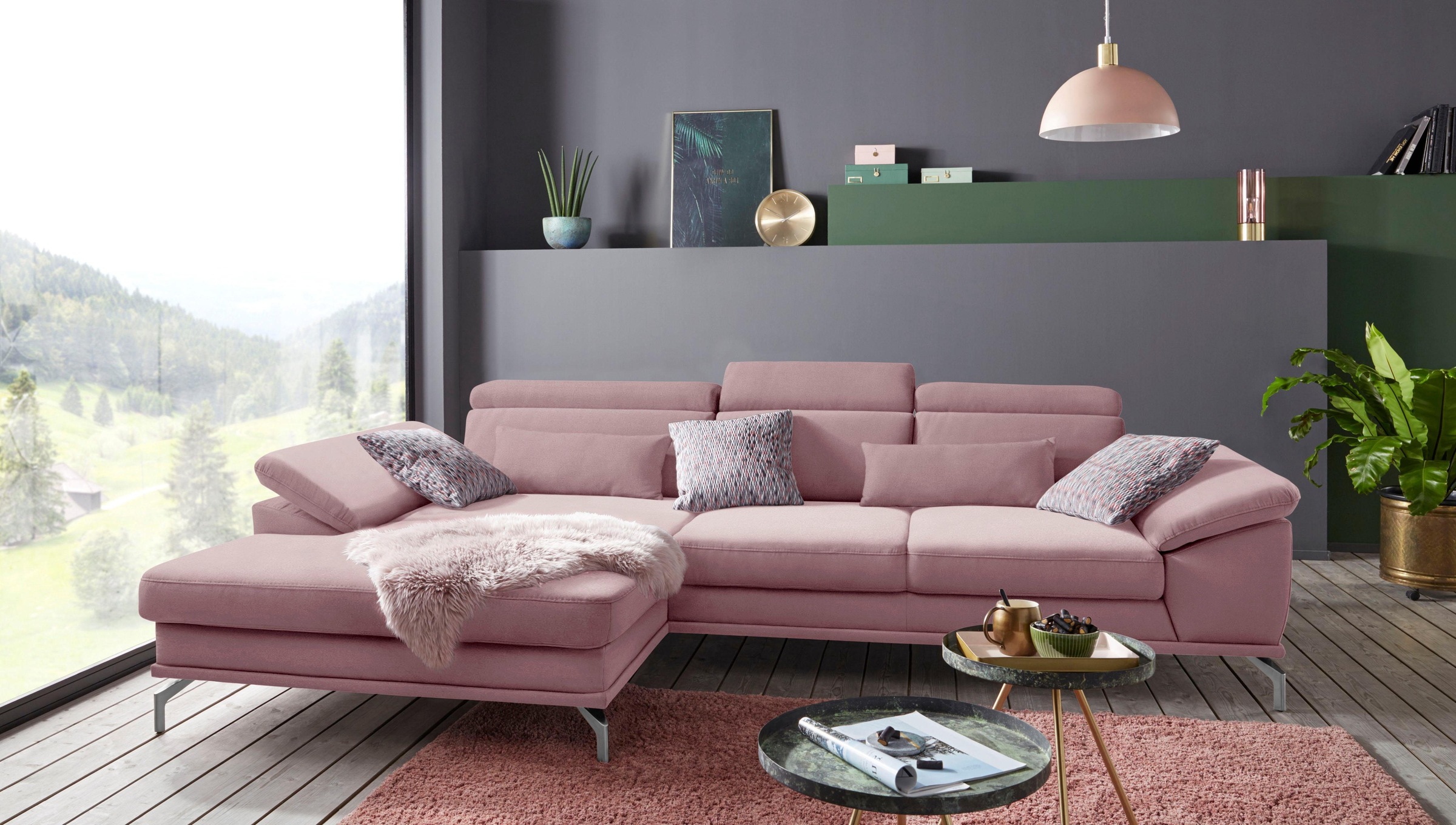 sit&more Ecksofa »Scorpio L-Form«, inklusive Sitztiefenverstellung, wahlweise mit Kopfverstellung