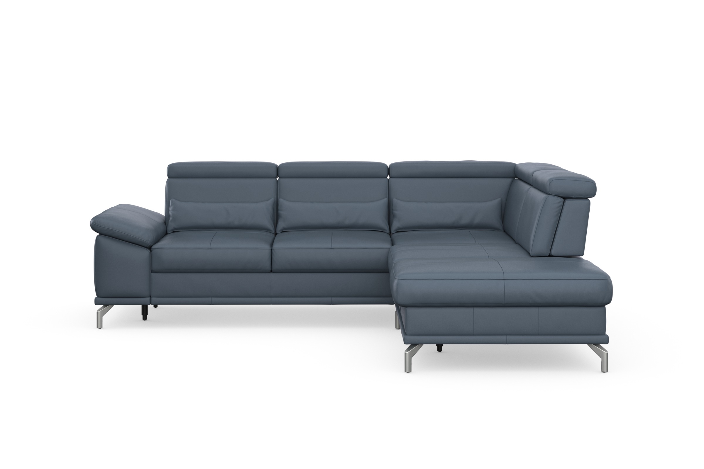 sit&more Ecksofa »Cabrio L-Form, mit Sitztiefenverstellung, Arm- und Kopfteilverstellung«, 3 Nierenkissen, Federkern, optional Bettfunktion und Stauraum