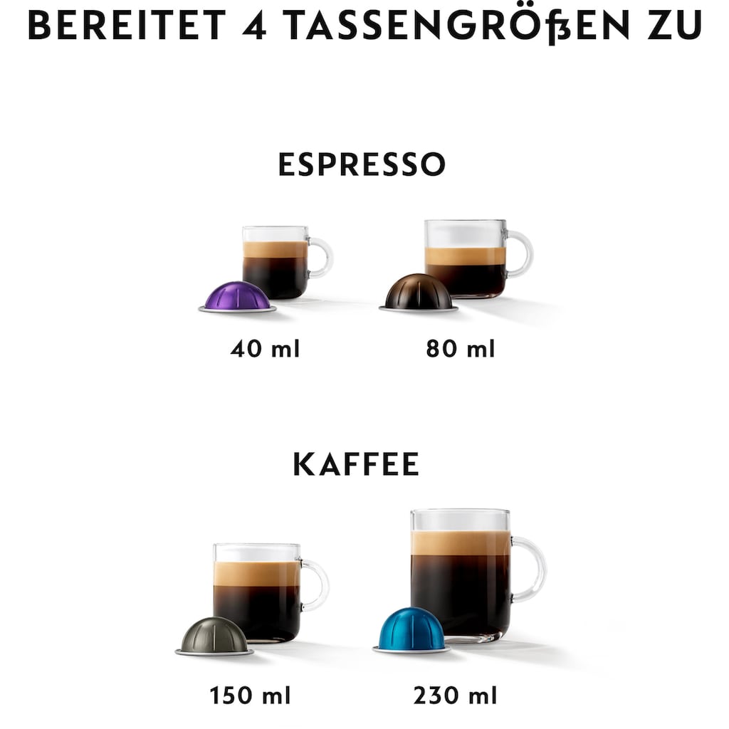 Nespresso Kapselmaschine »Vertuo Pop ENV90.BAE von DeLonghi«, inkl. Aeroccino Milchaufschäumer, Willkommenspaket mit 12 Kapseln