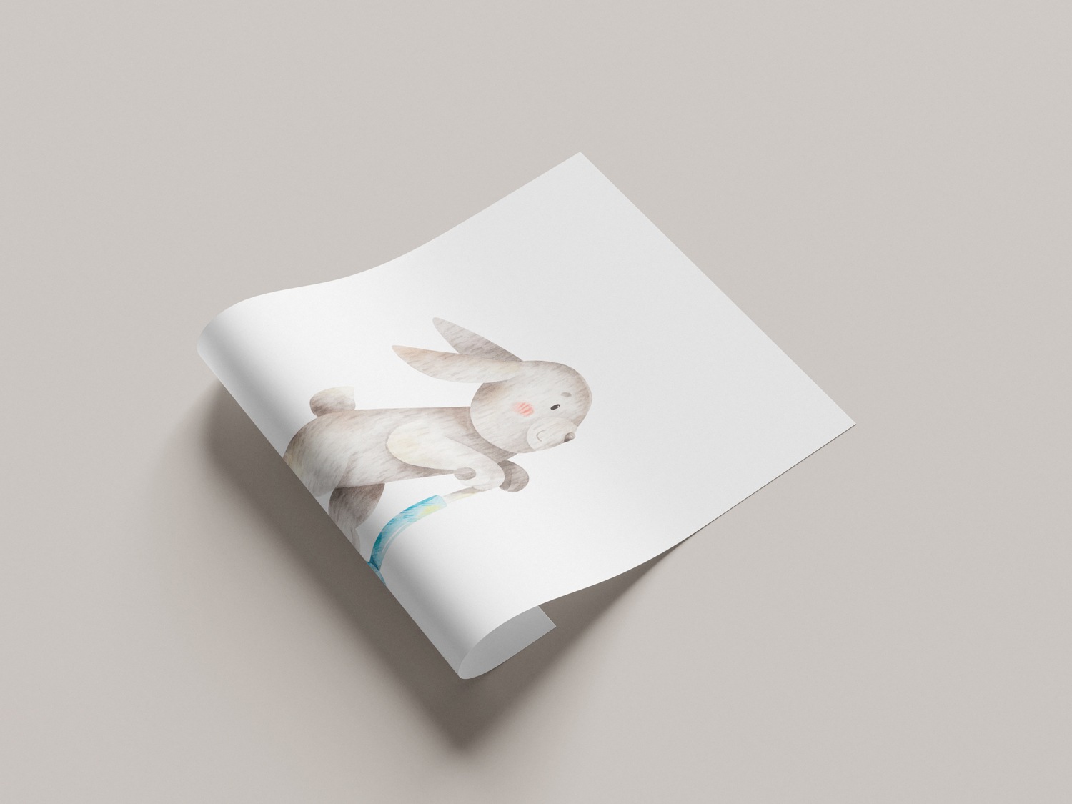Lüttenhütt Poster »Hase auf Roller«, Fahrzeuge-Fantasy-Hase-Hasen-Tiere, (1 St.), HD Premium Druck