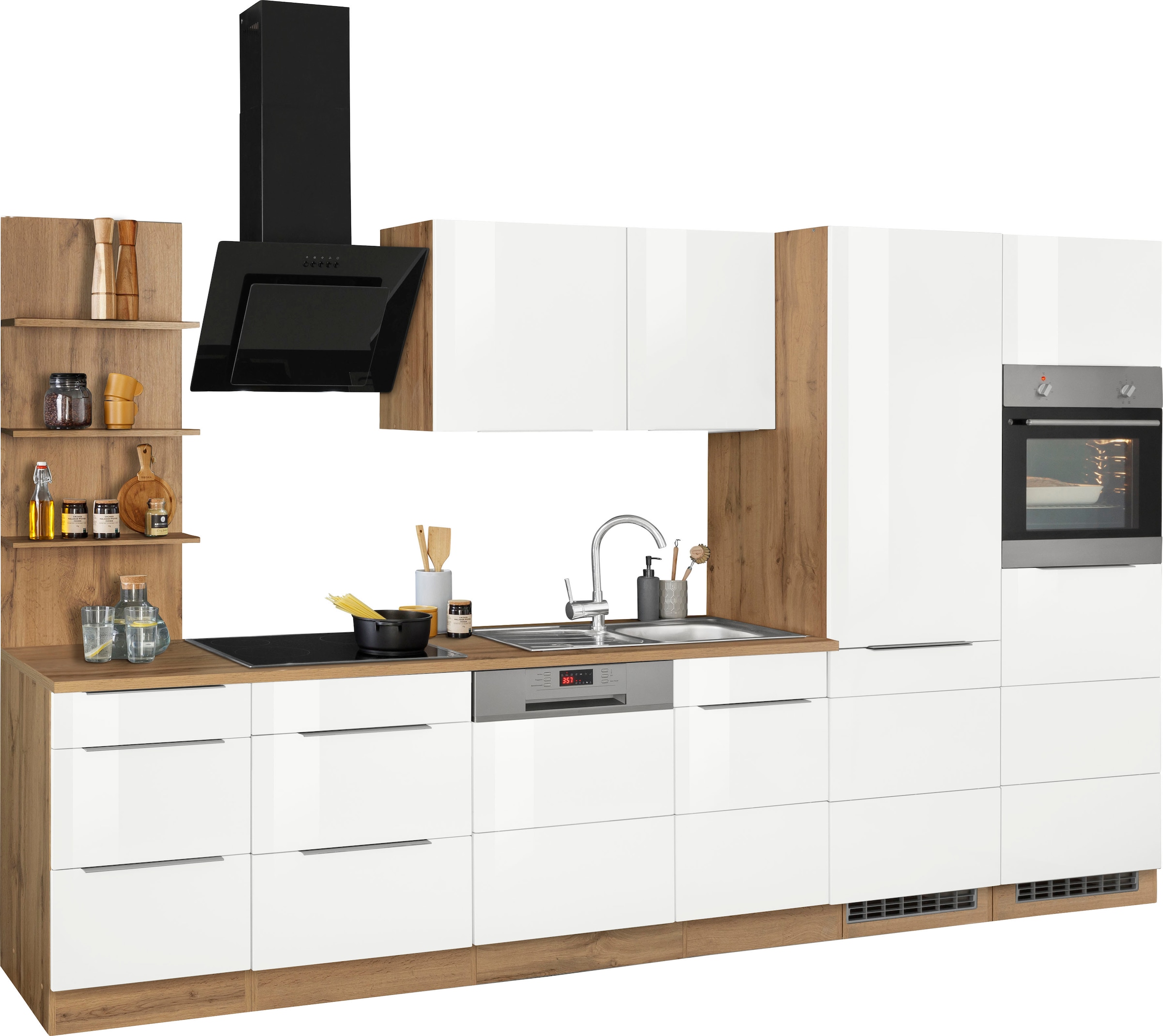KOCHSTATION Küchenzeile »KS-Brindisi Breite 340 cm«, wahlweise mit E-Geräte günstig online kaufen